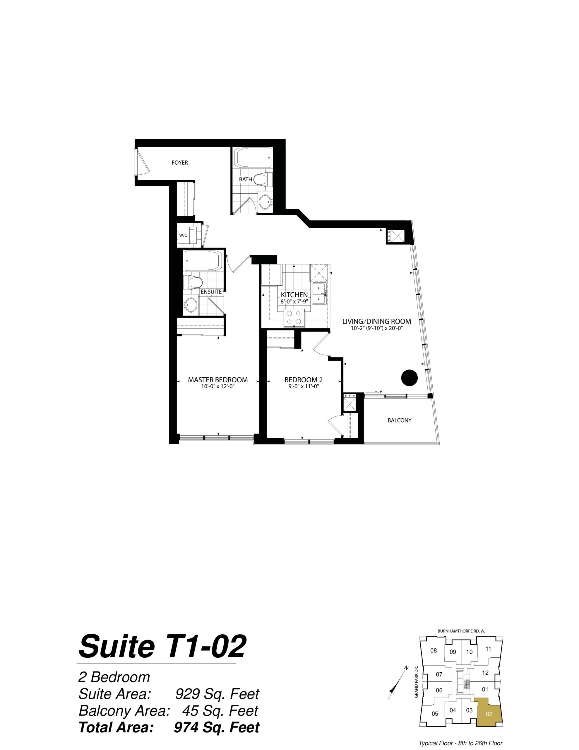 Suite T1-02 floor plan