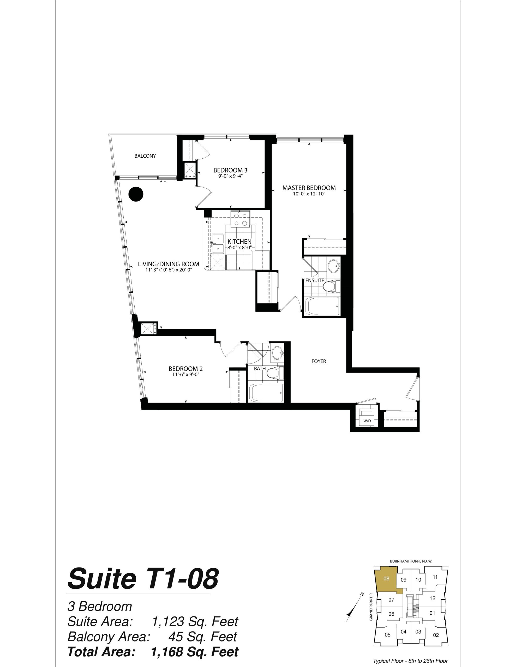 Suite T1-08 floor plan