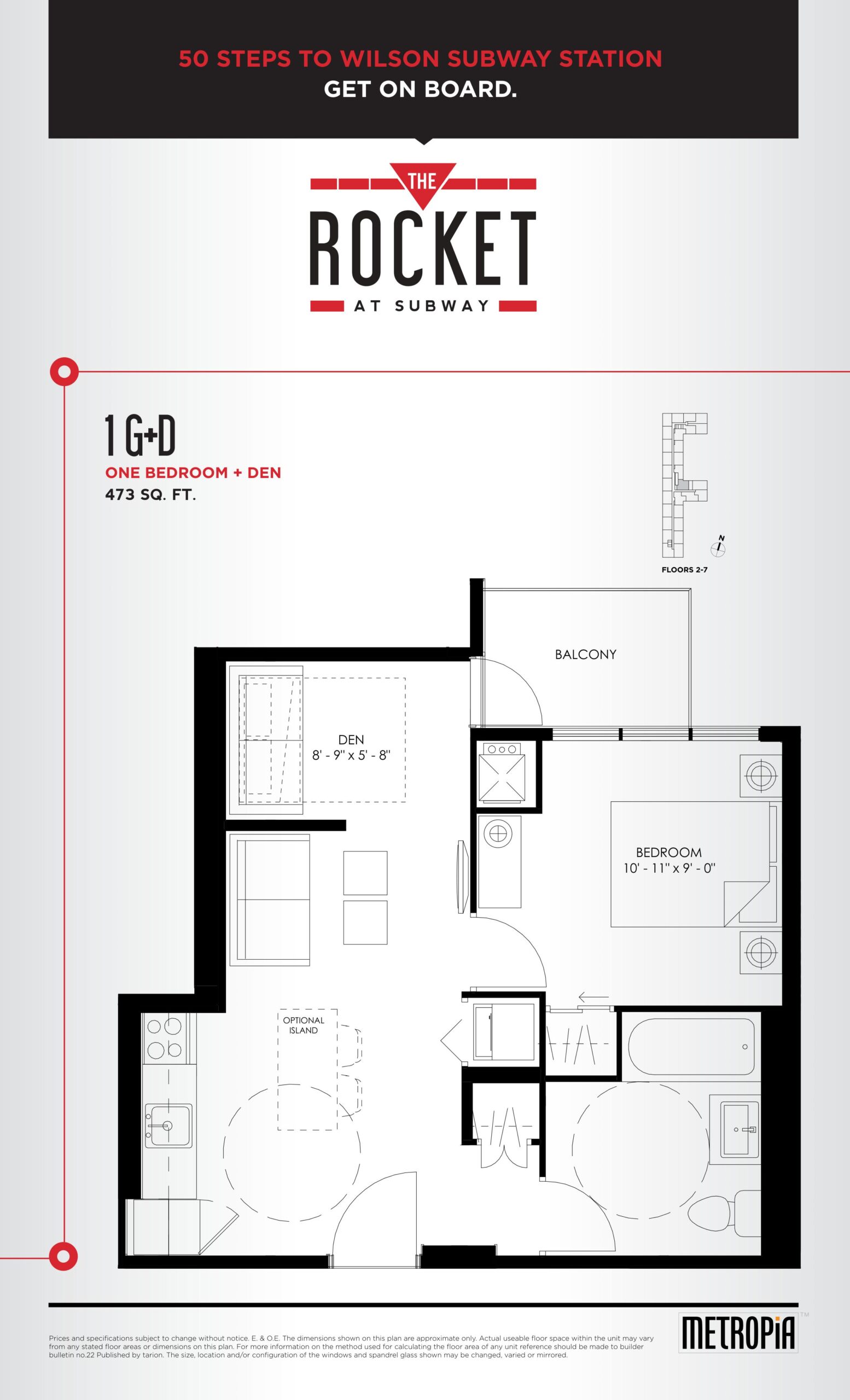 1G+D floor plan