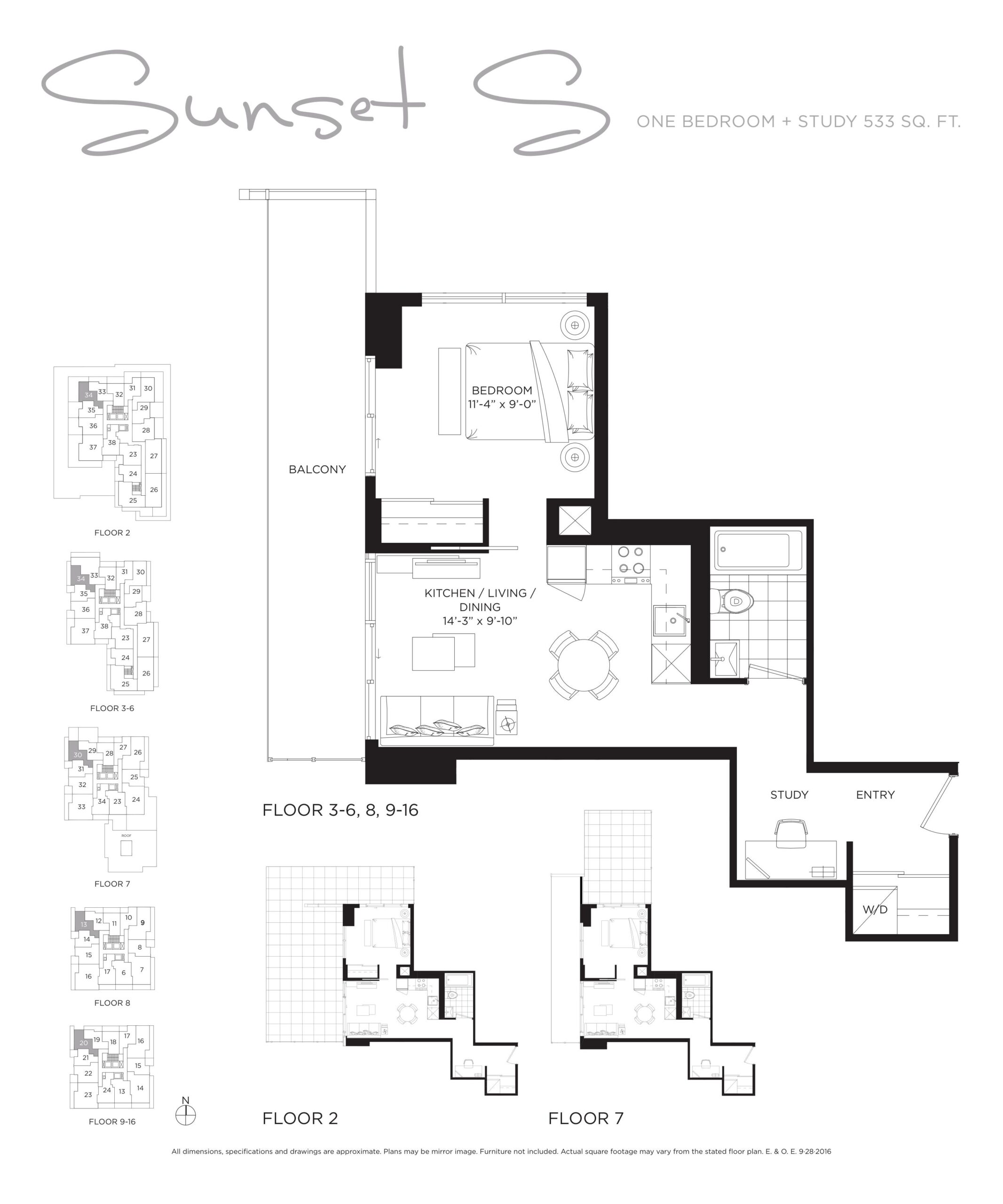 Sunset S floor plan