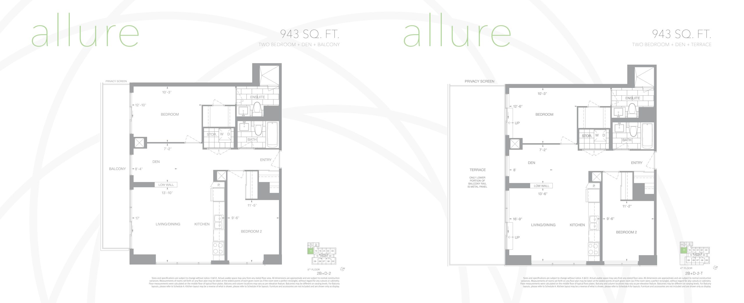 Allure floor plan