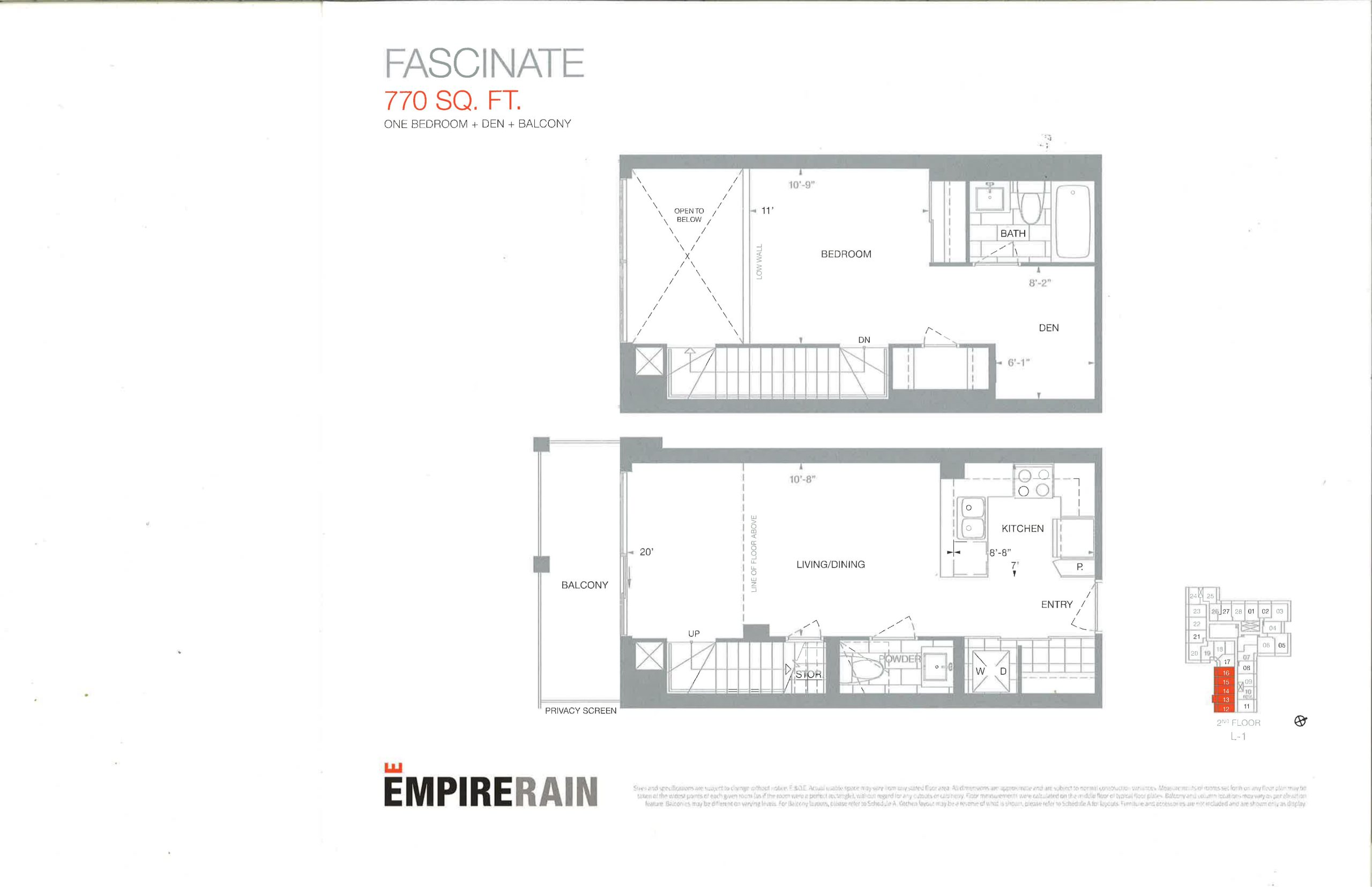 Fascinate floor plan