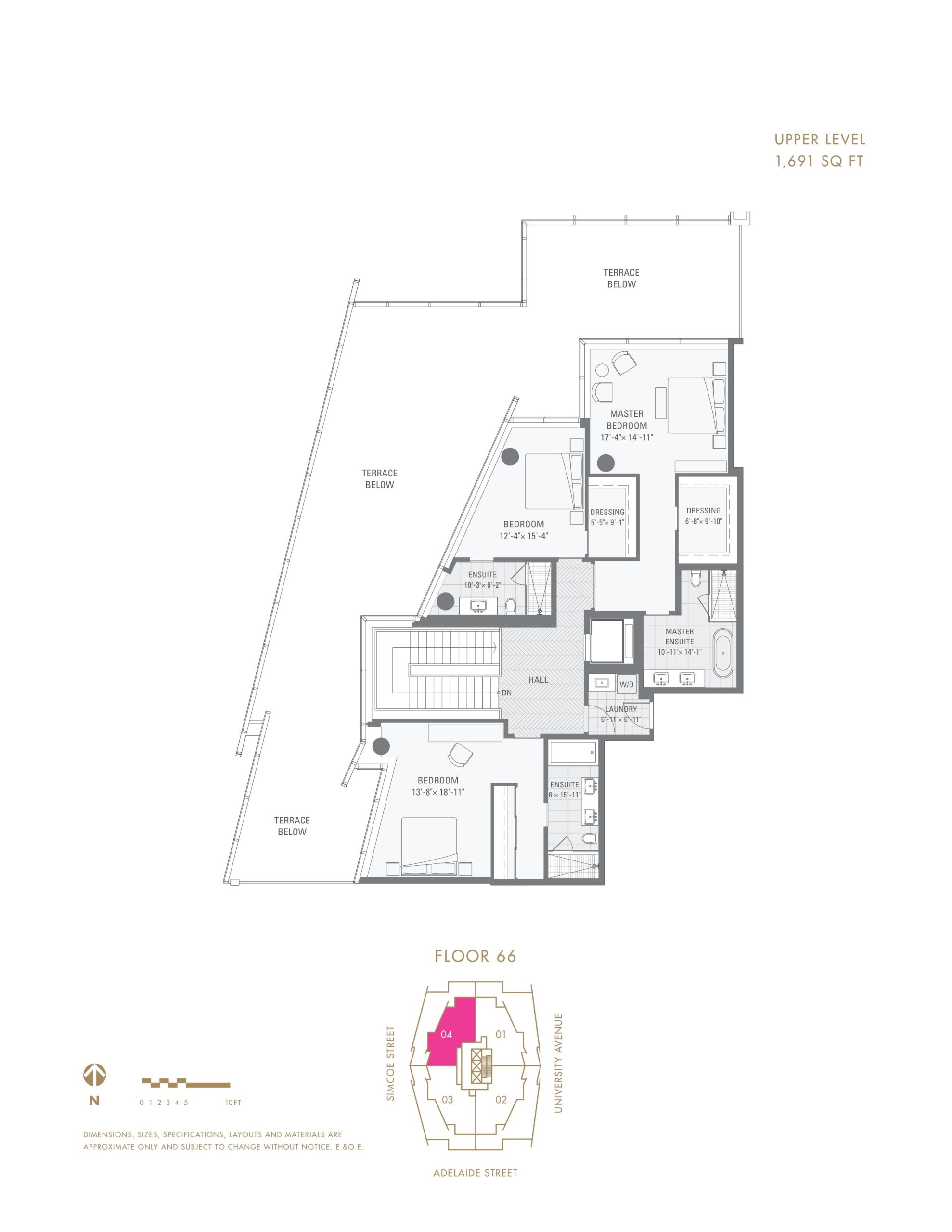 Penthouse 6504 - Upper Level (2/2) floor plan