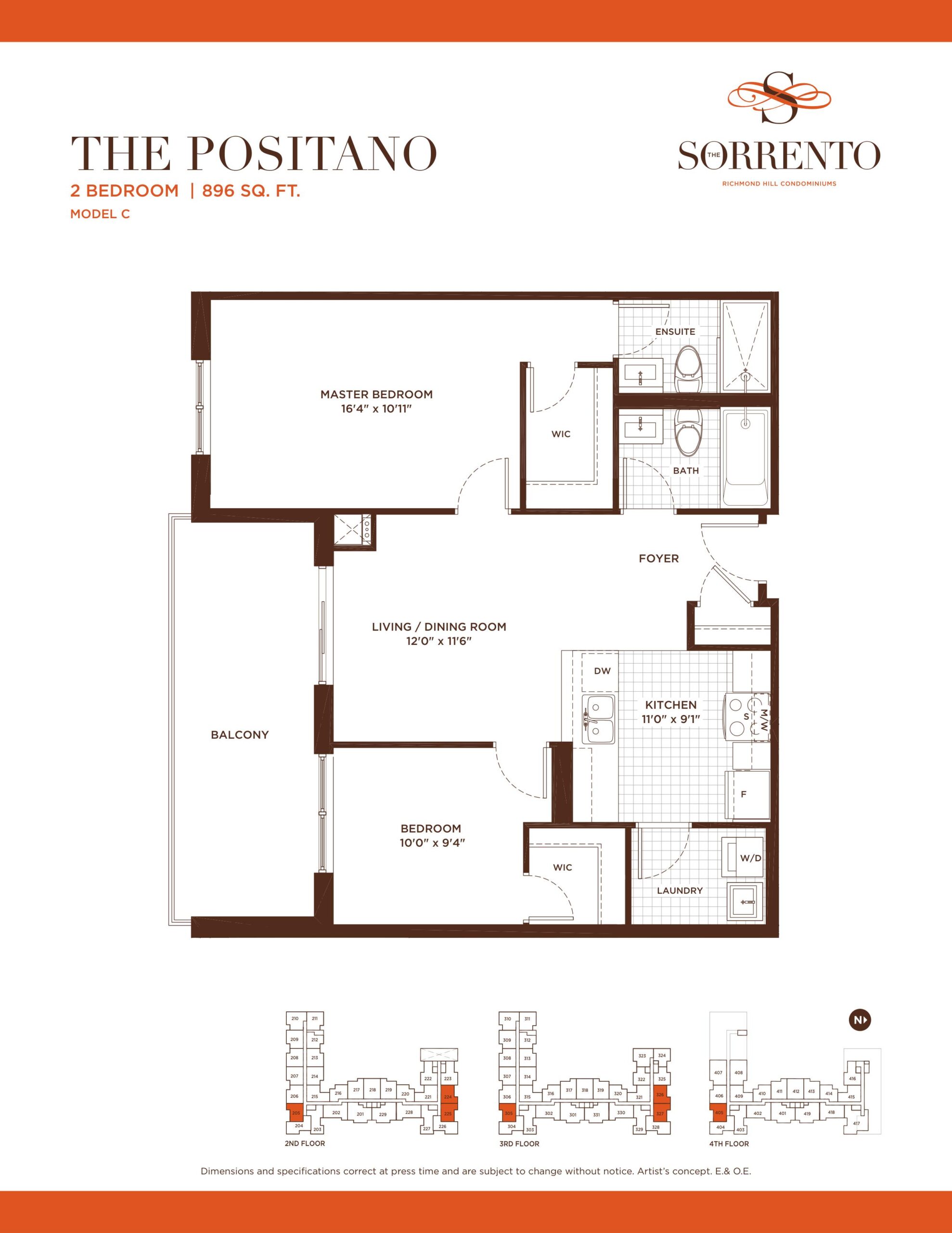 The Positano floor plan