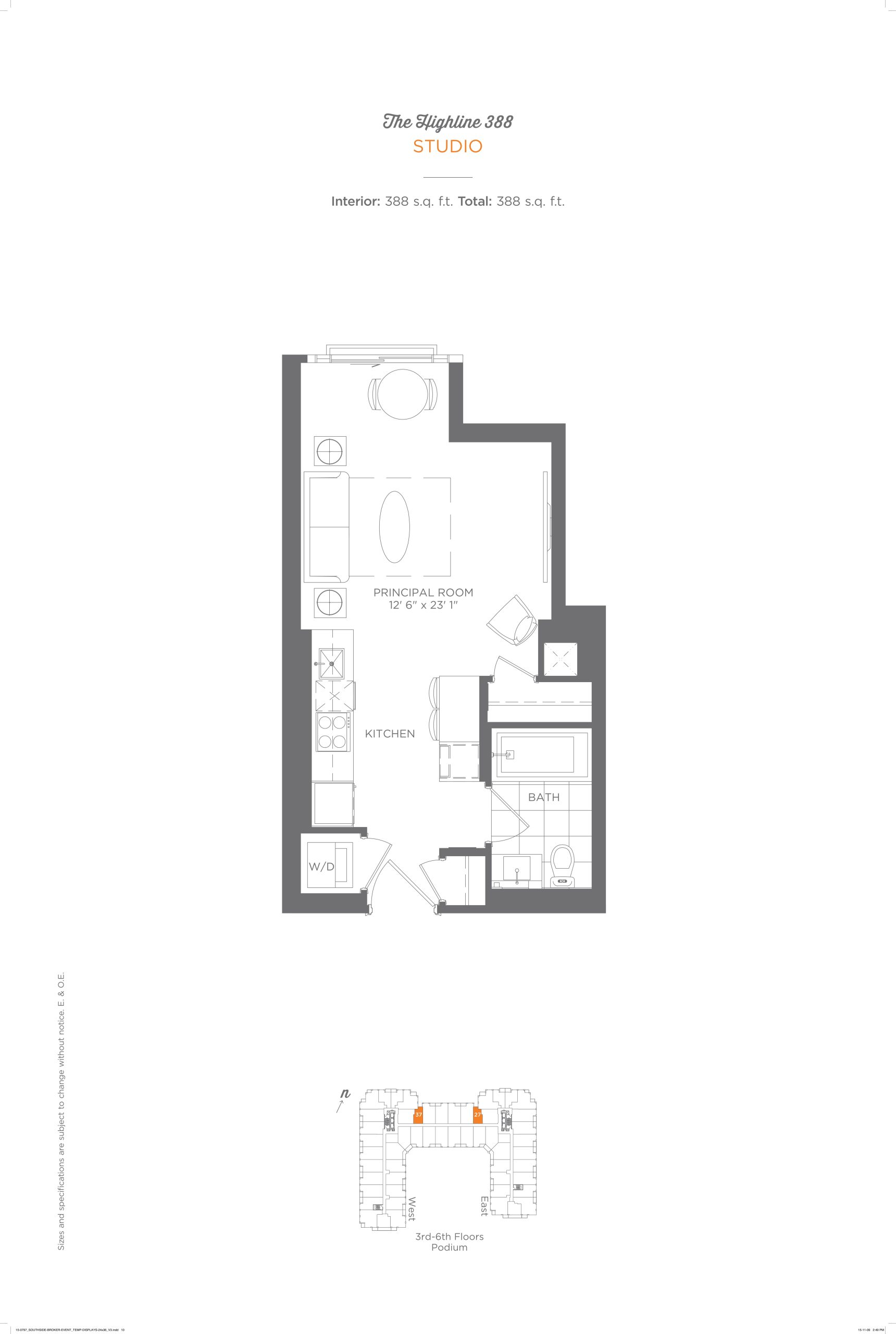 The Highline 388 floor plan