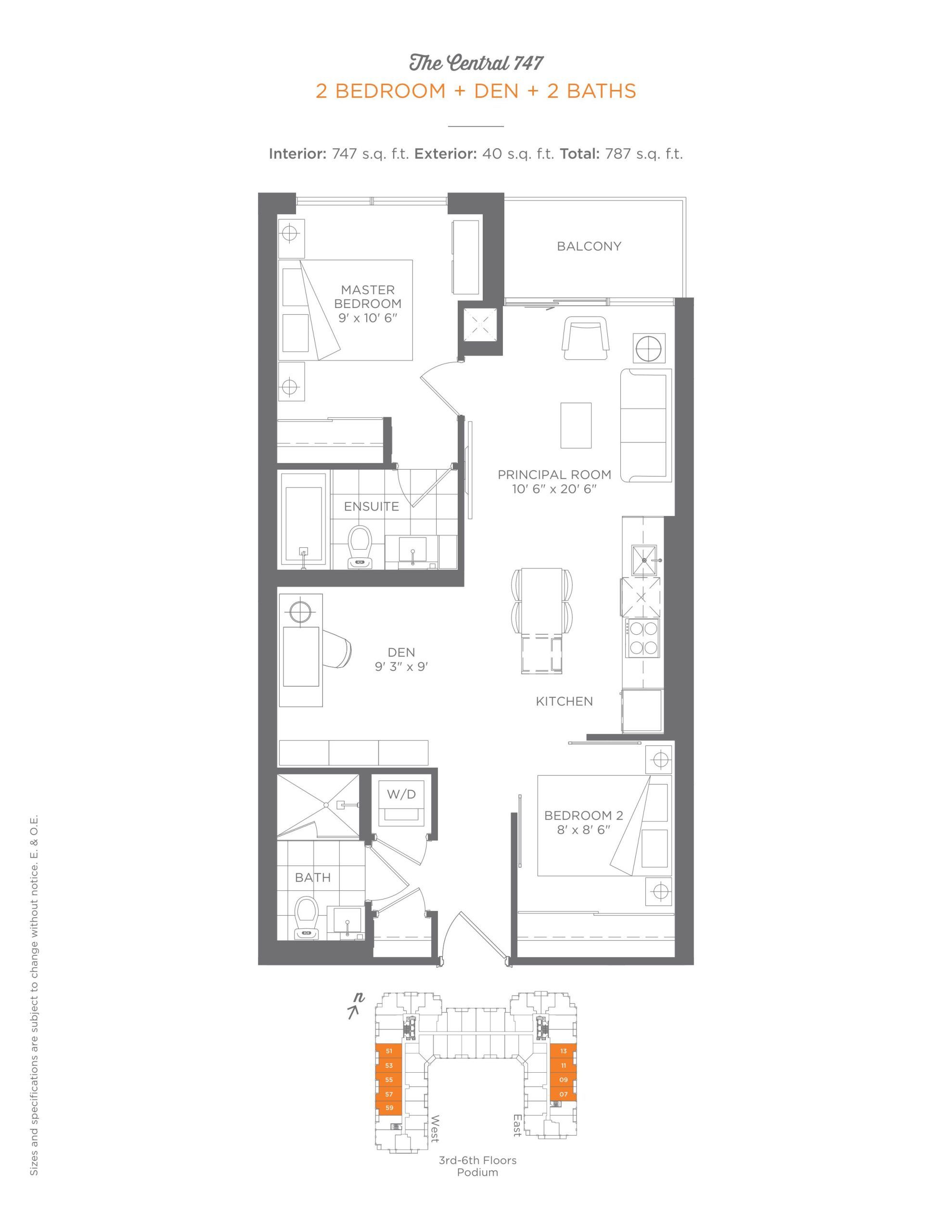 The Central 747 floor plan