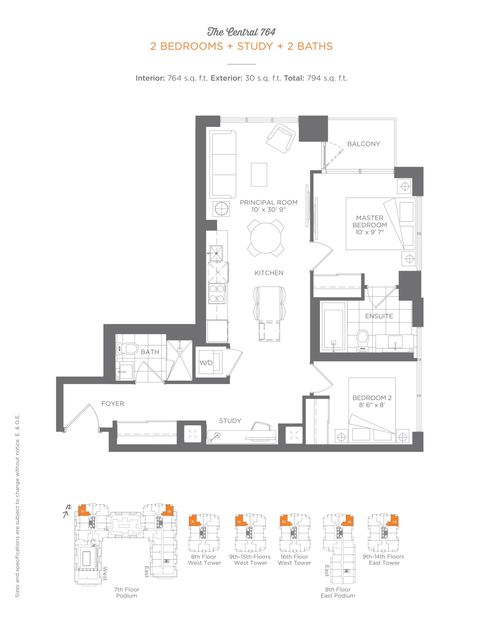 The Central 764 floor plan
