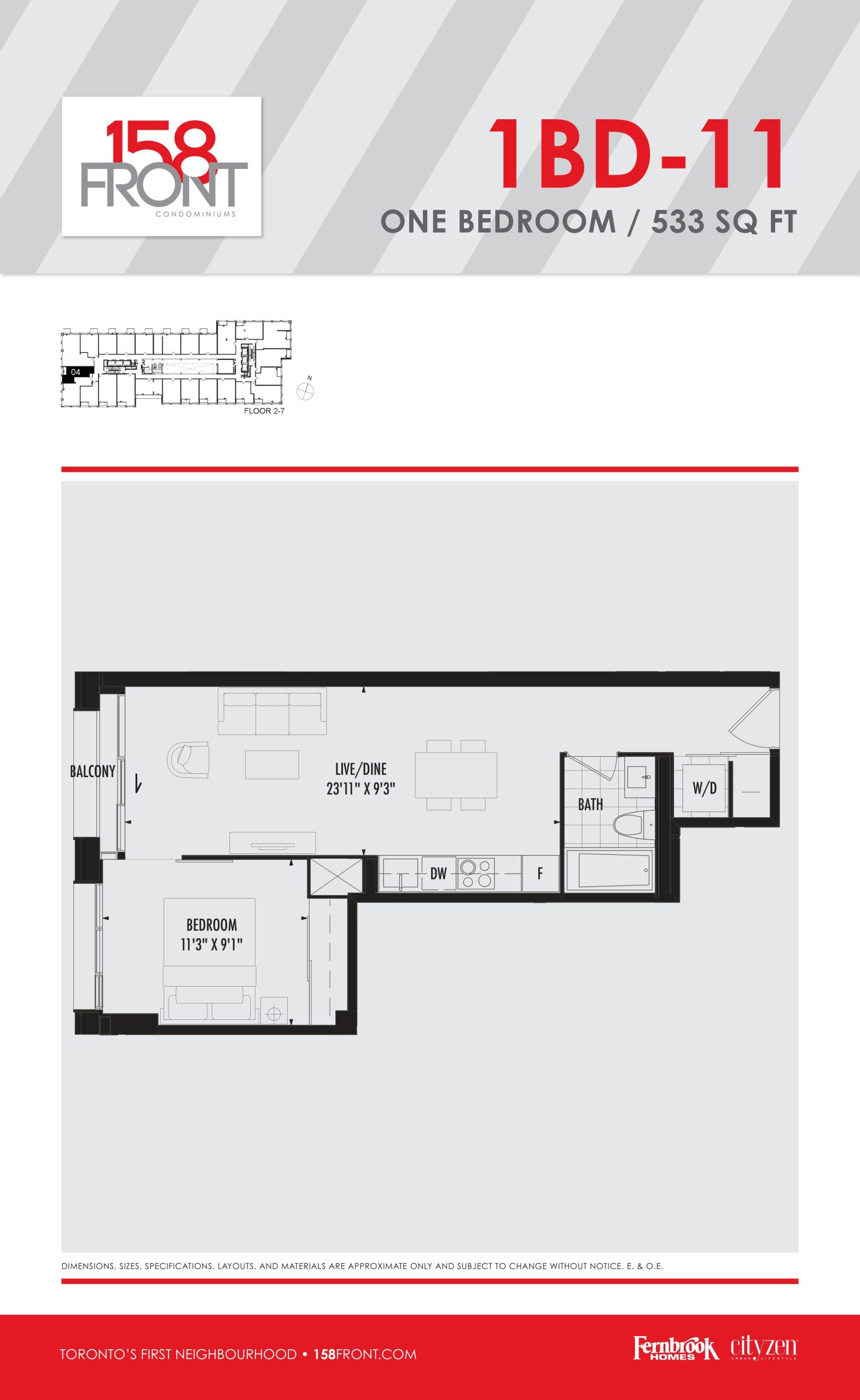 1BD-11 floor plan