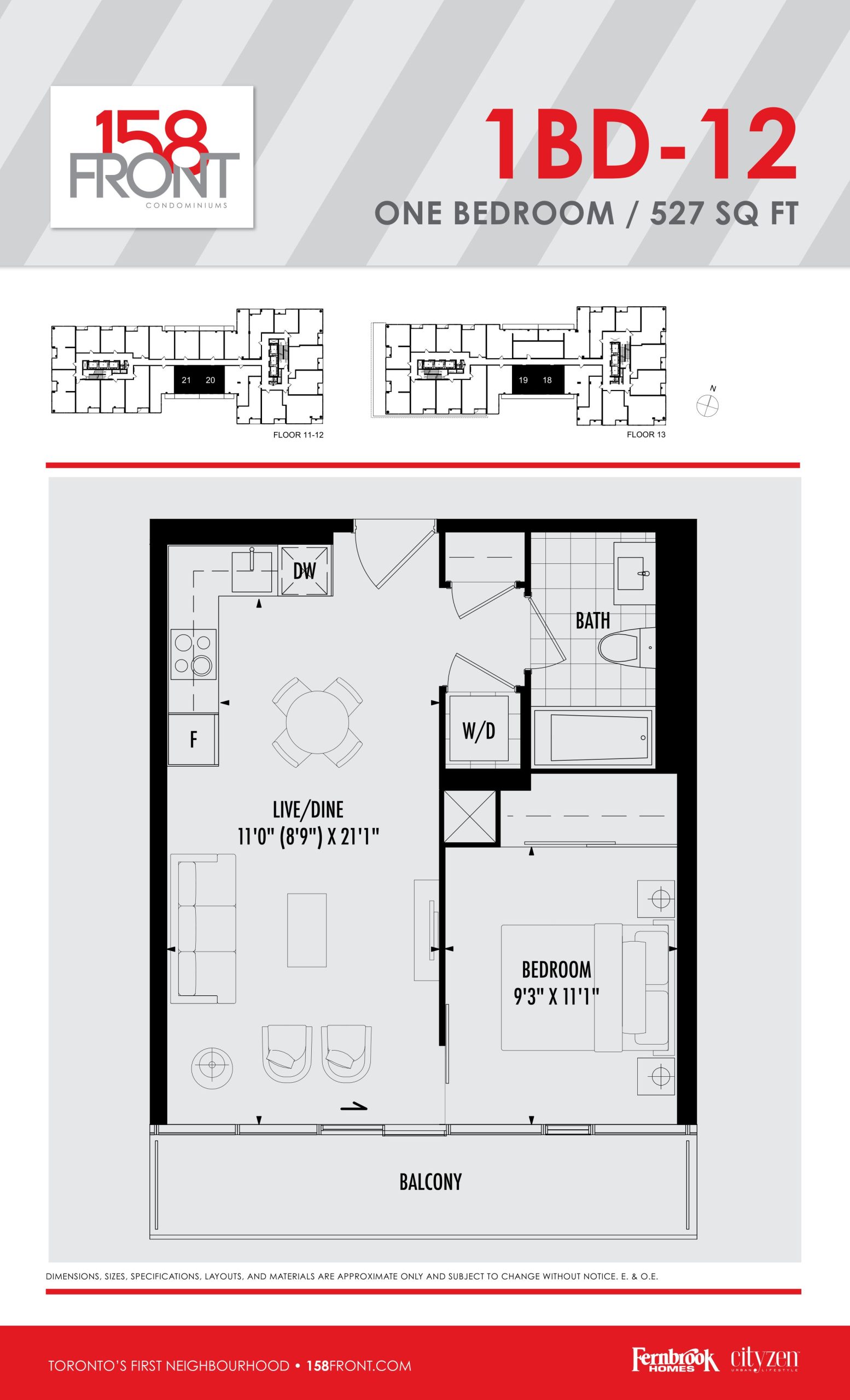 1BD-12 floor plan