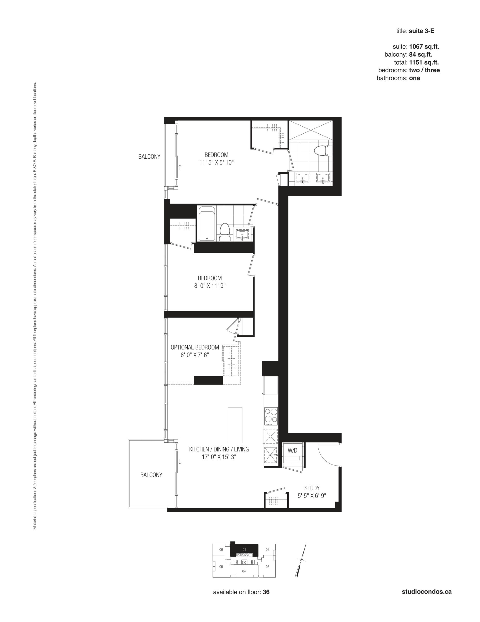 Suite 3-E floor plan