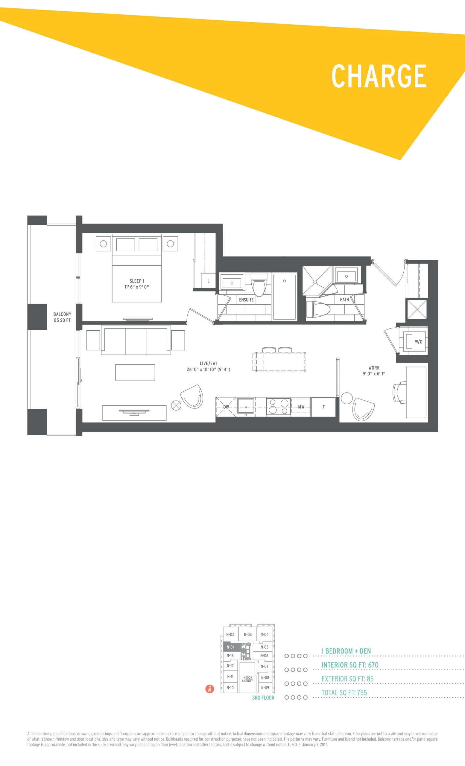 Charge floor plan