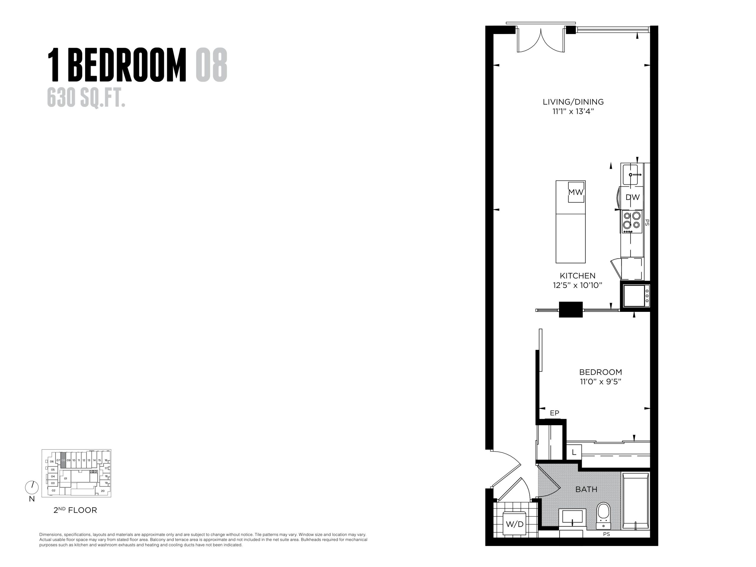 1 Bedroom 08 floor plan