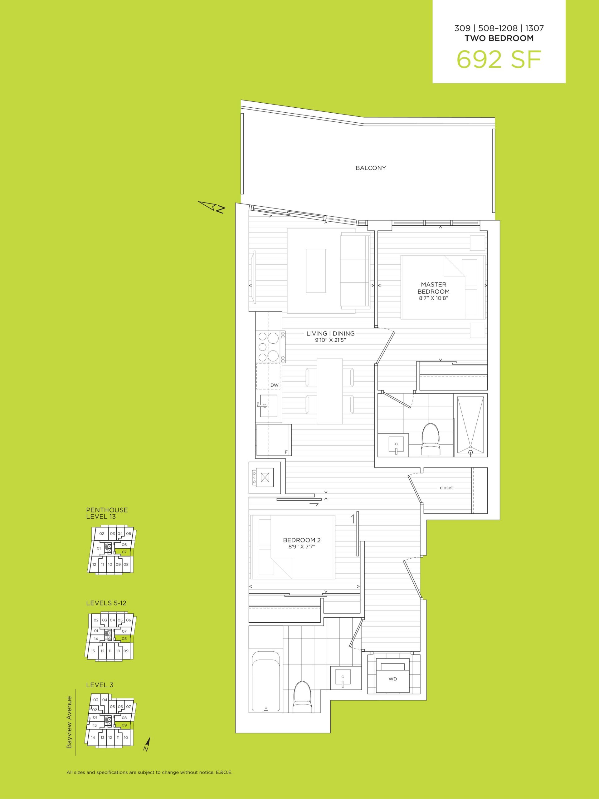 309 | 508-1208 | 1307 floor plan