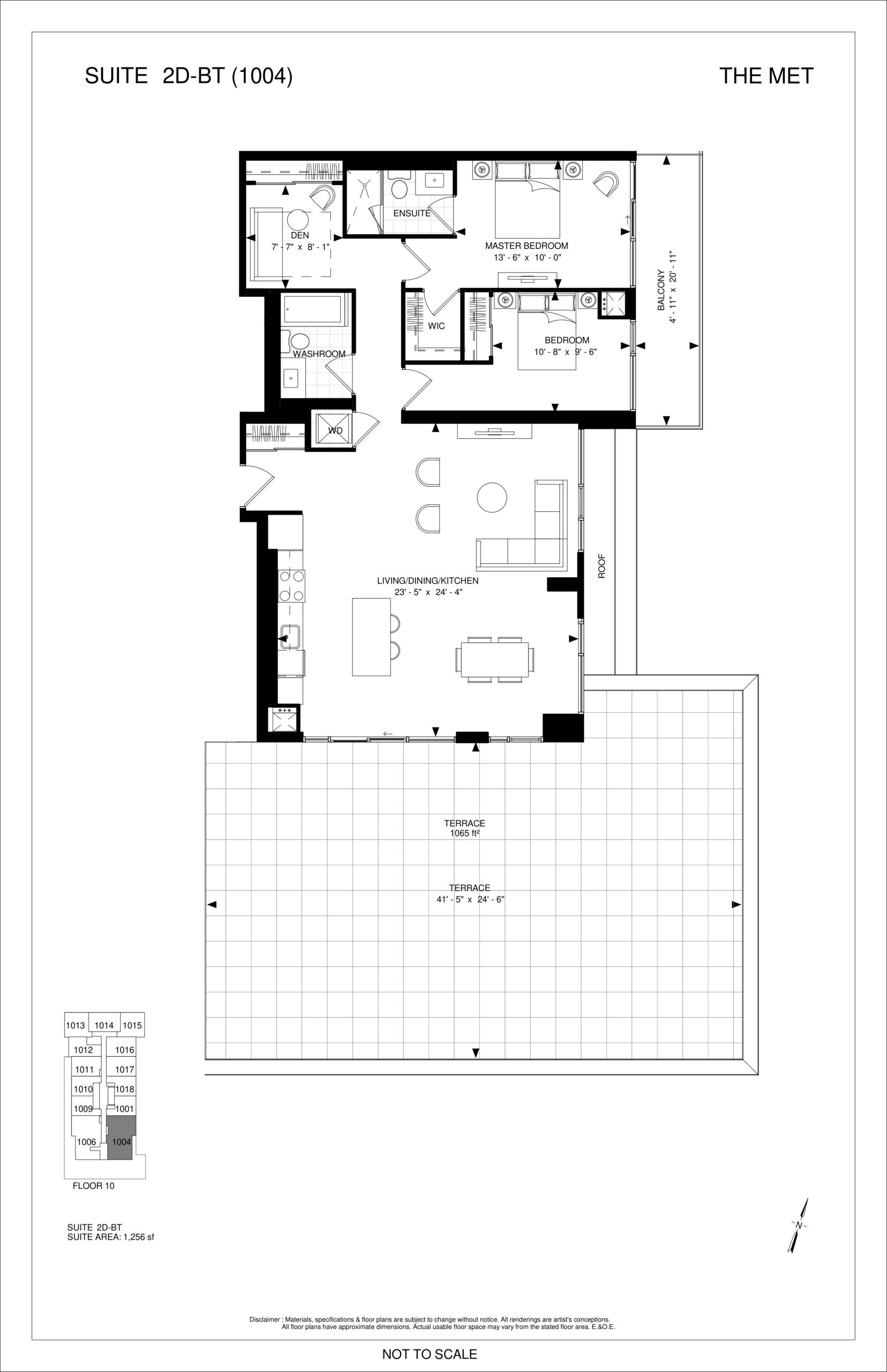 Suite 2D-BT floor plan