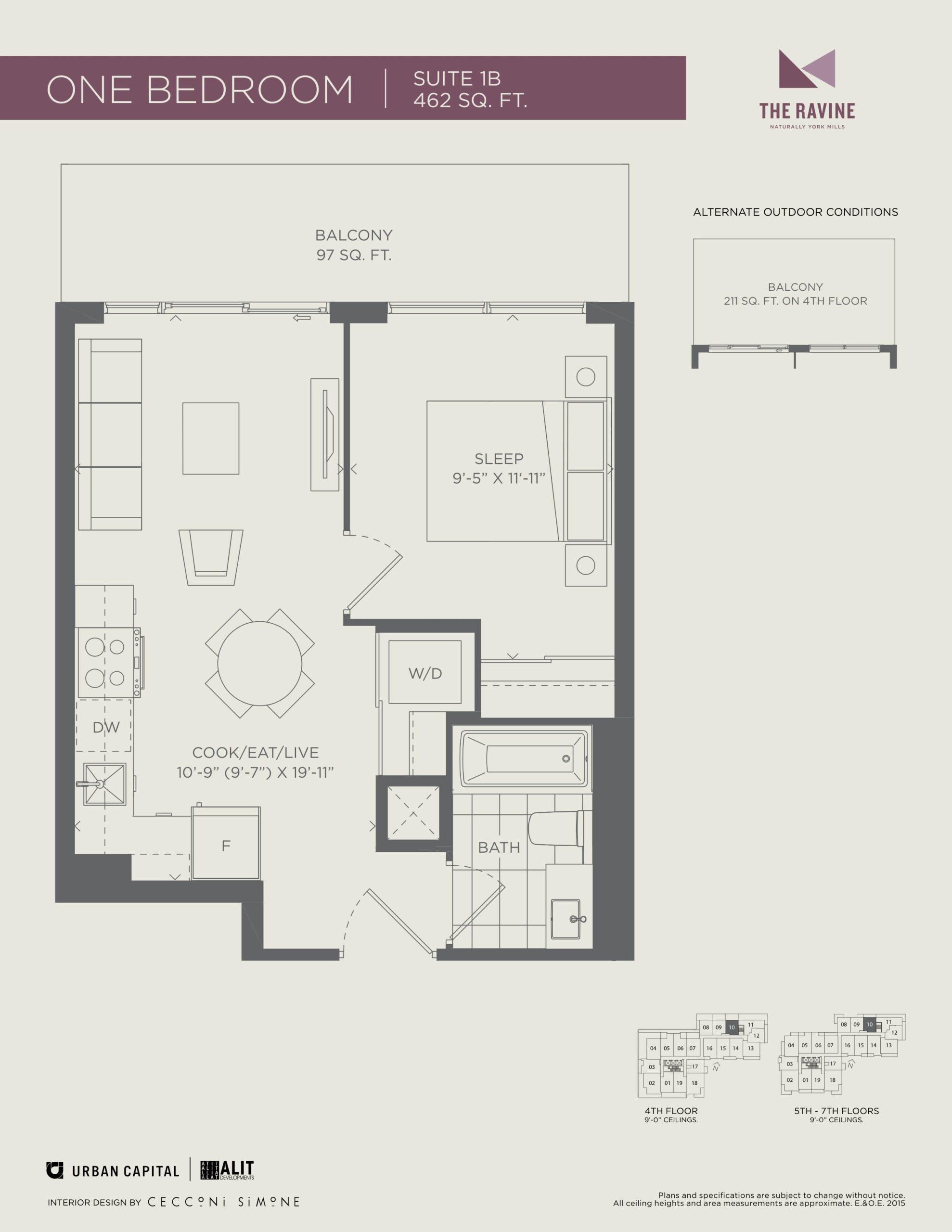 1B floor plan