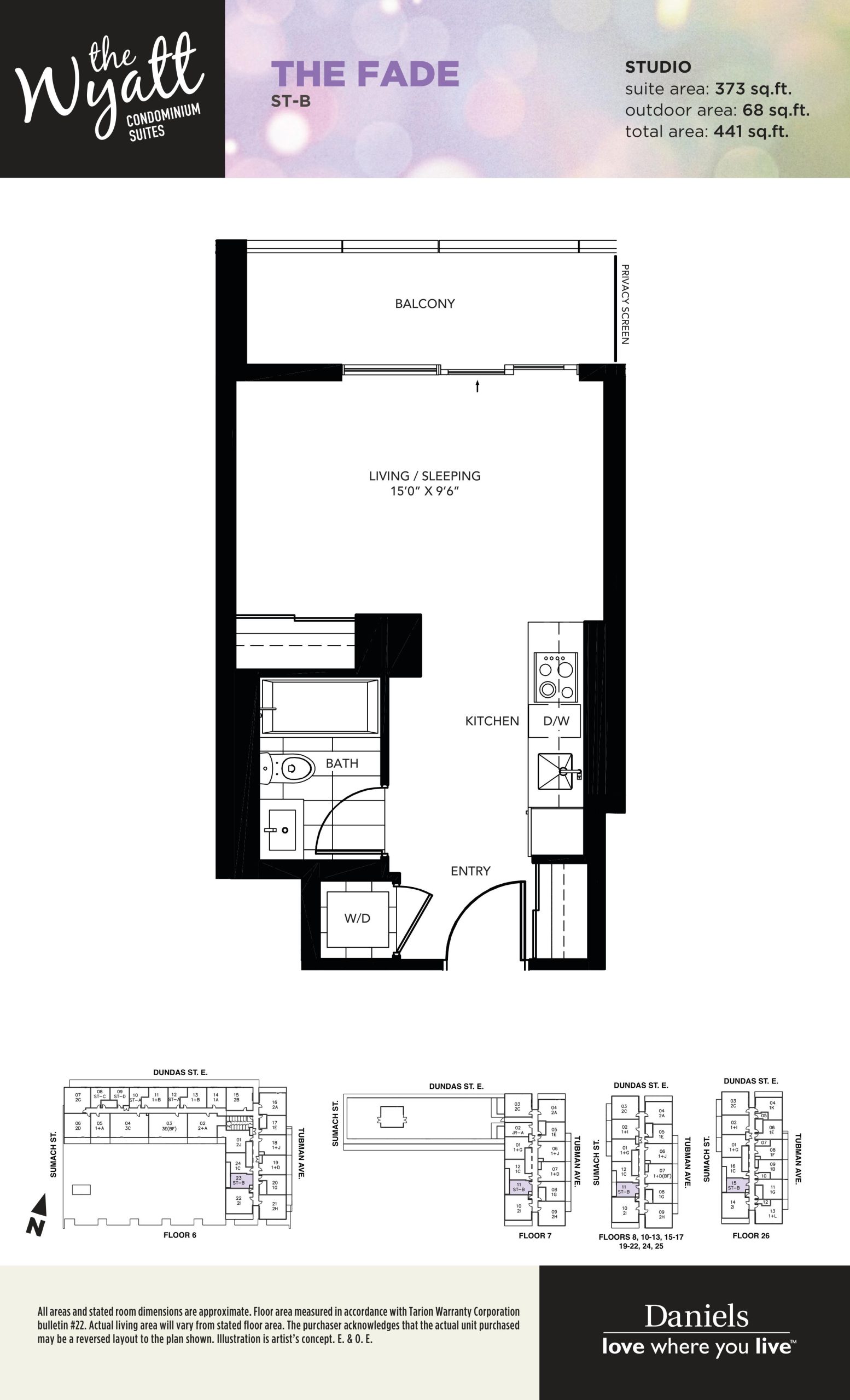 The Fade floor plan