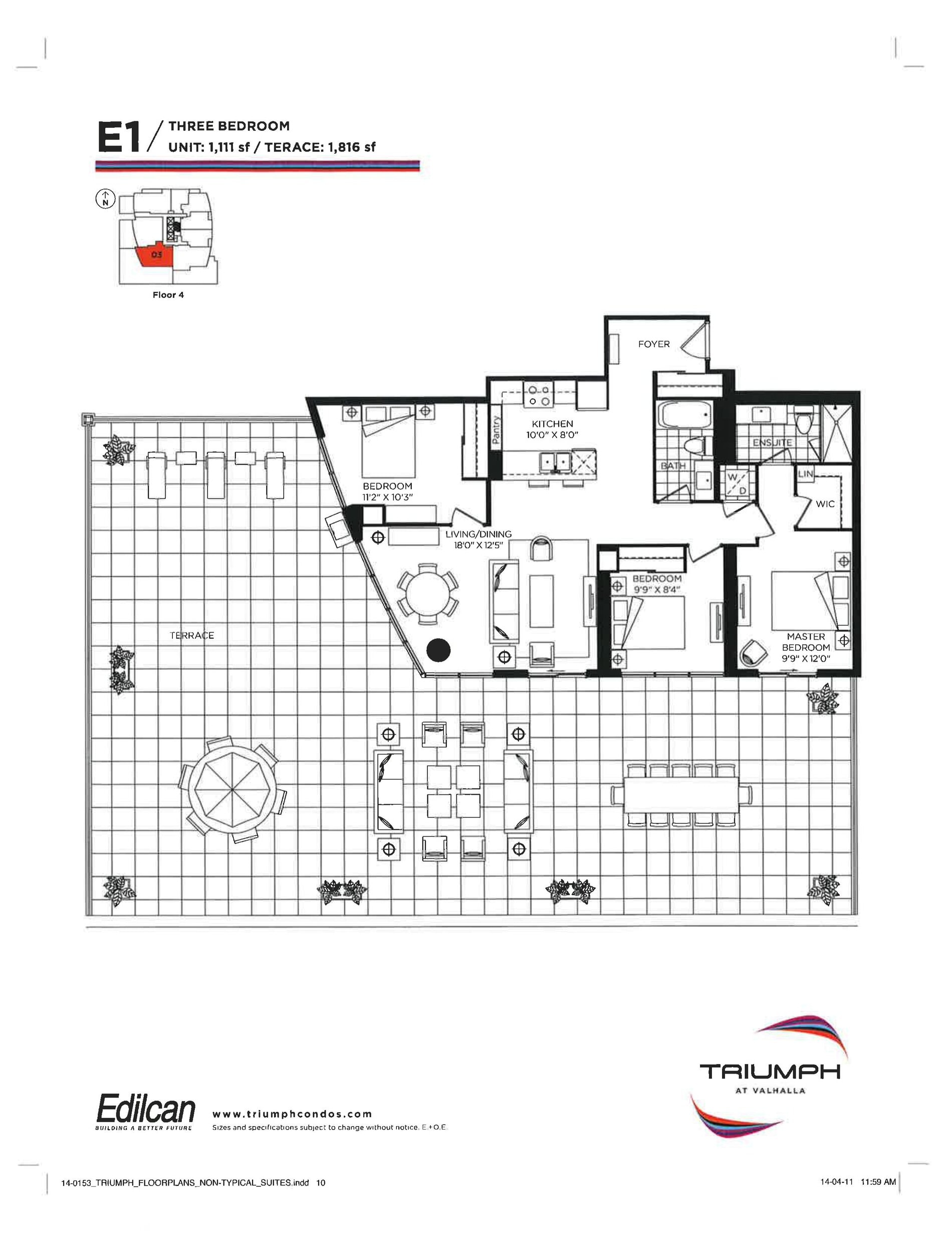 E1 floor plan