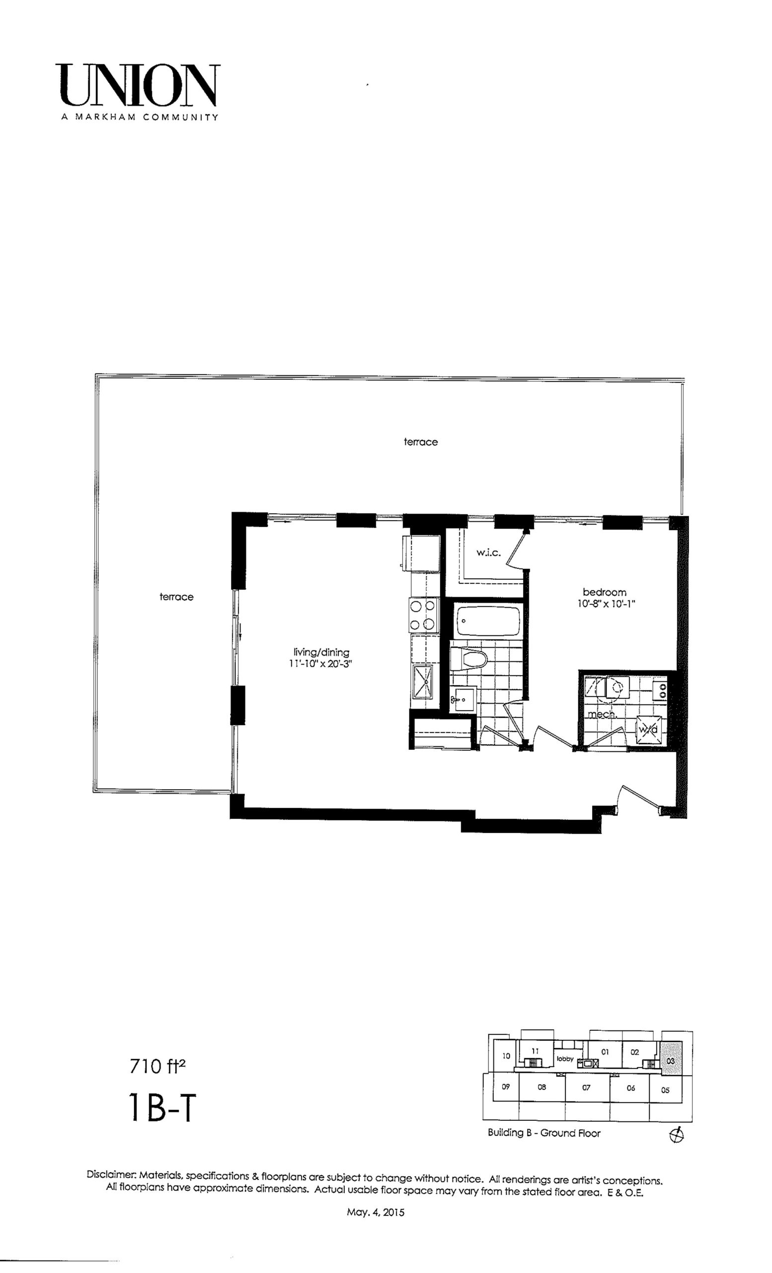 1B-T floor plan