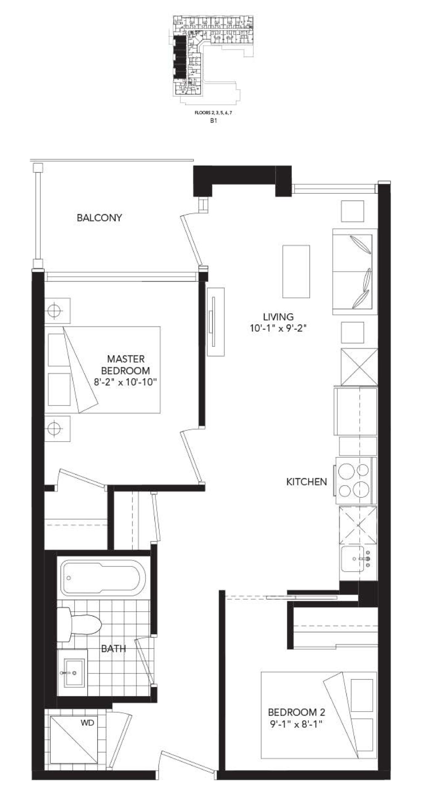 Quartz B1 floor plan