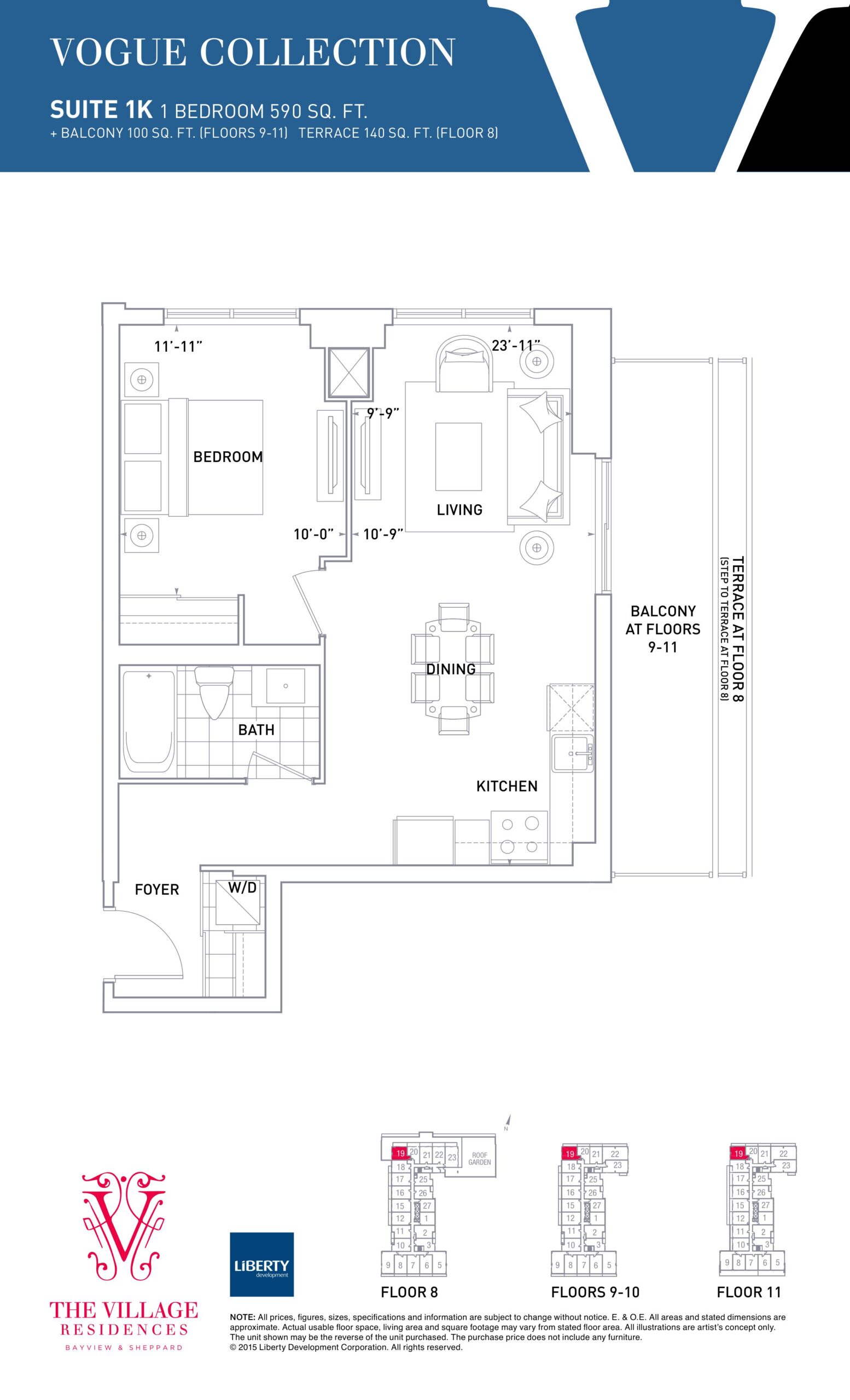 1K floor plan