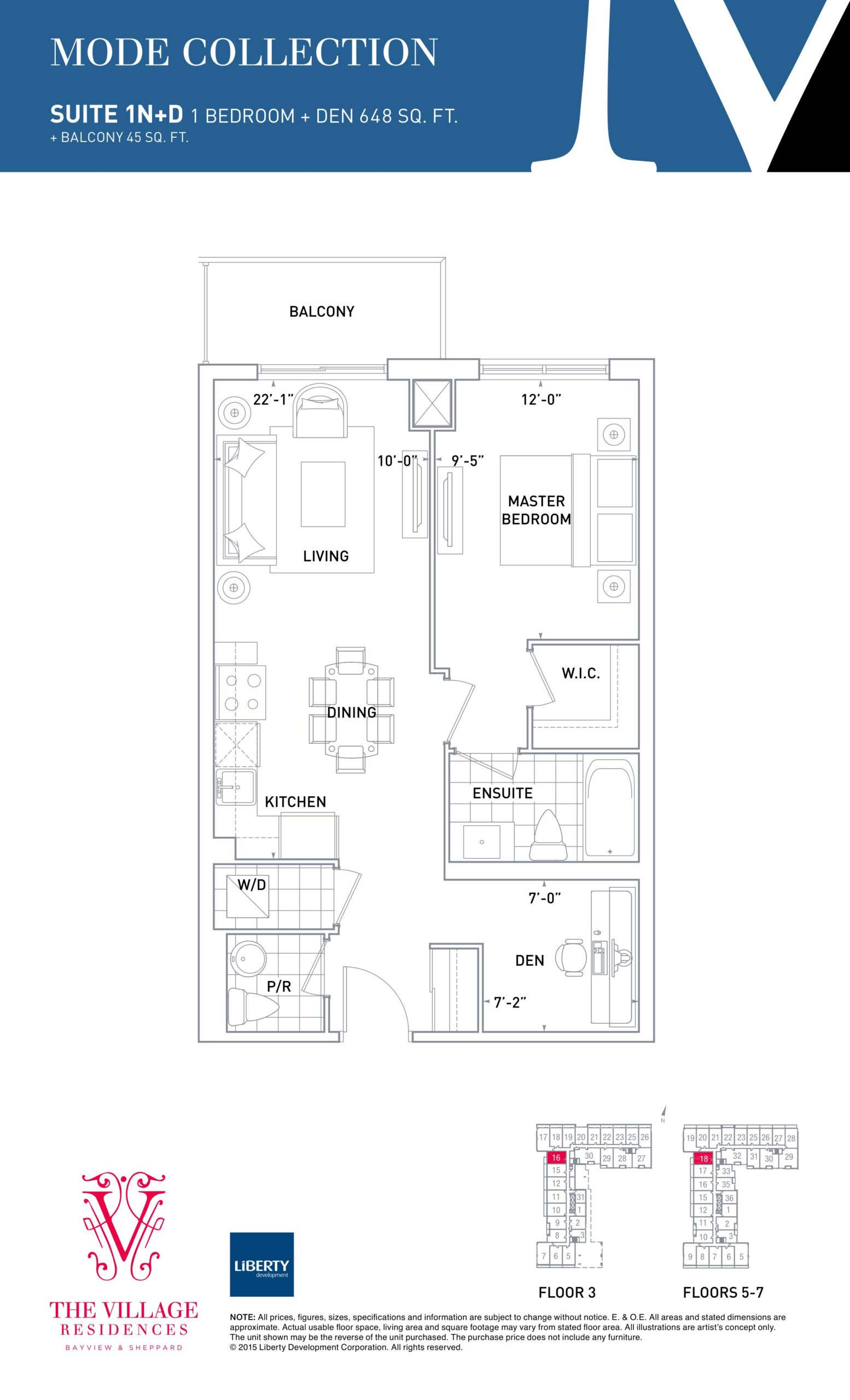 1N+D floor plan