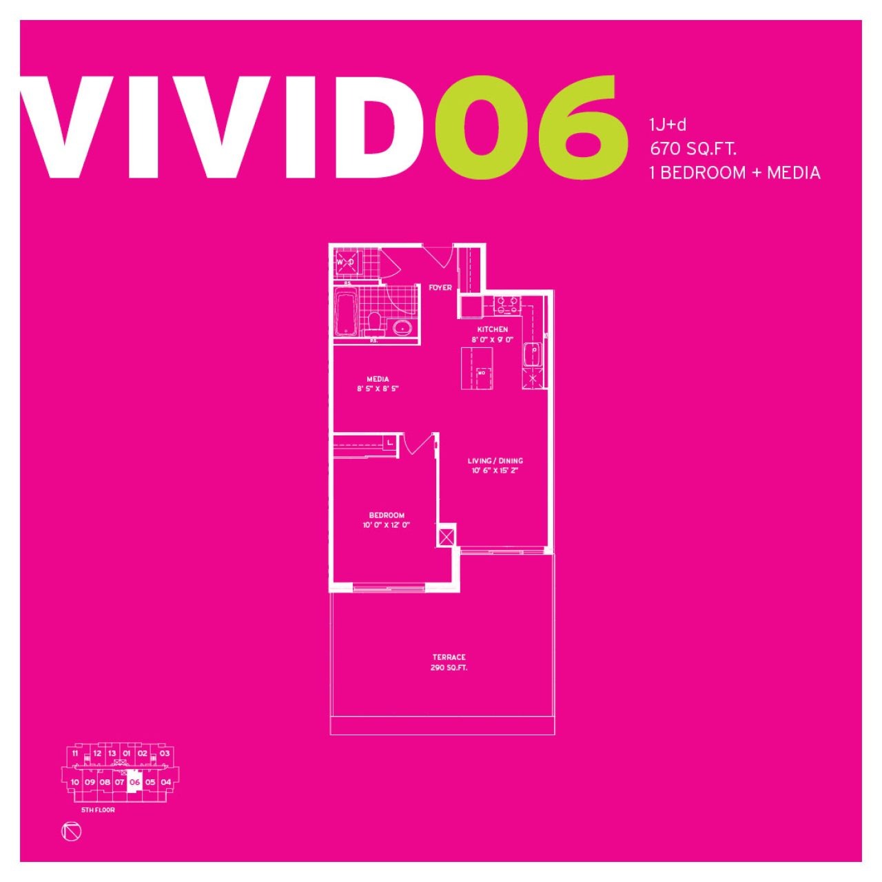 Vivid 06 1J+d floor plan