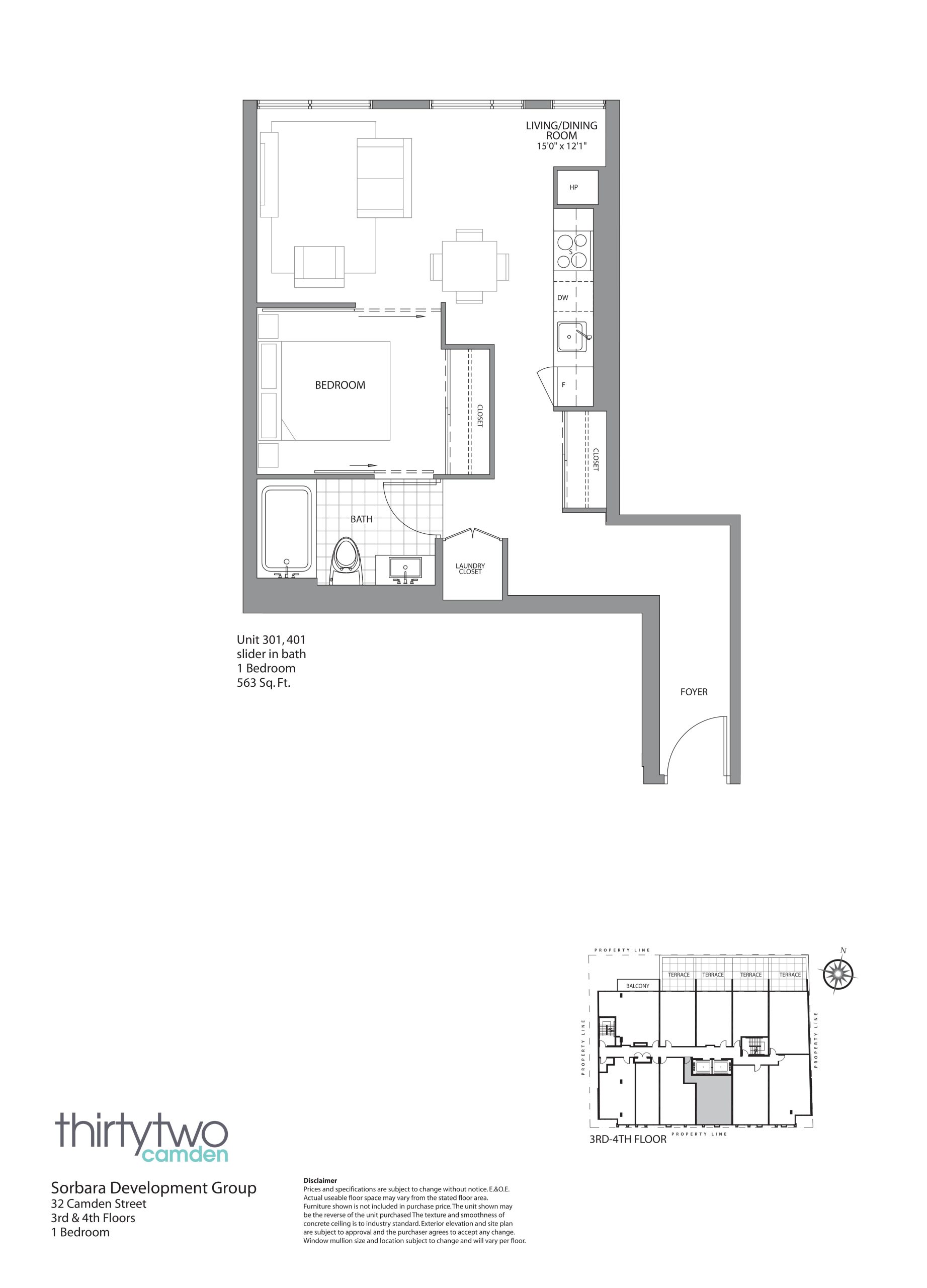 Unit 301, 401 floor plan