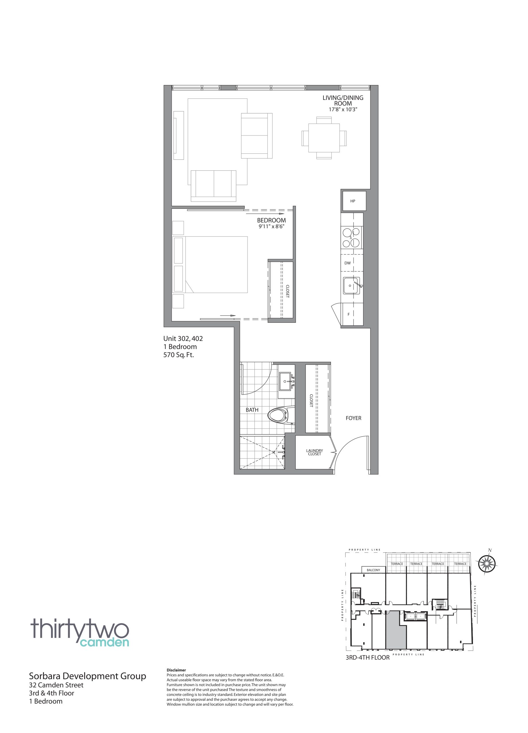 Unit 302, 402 floor plan