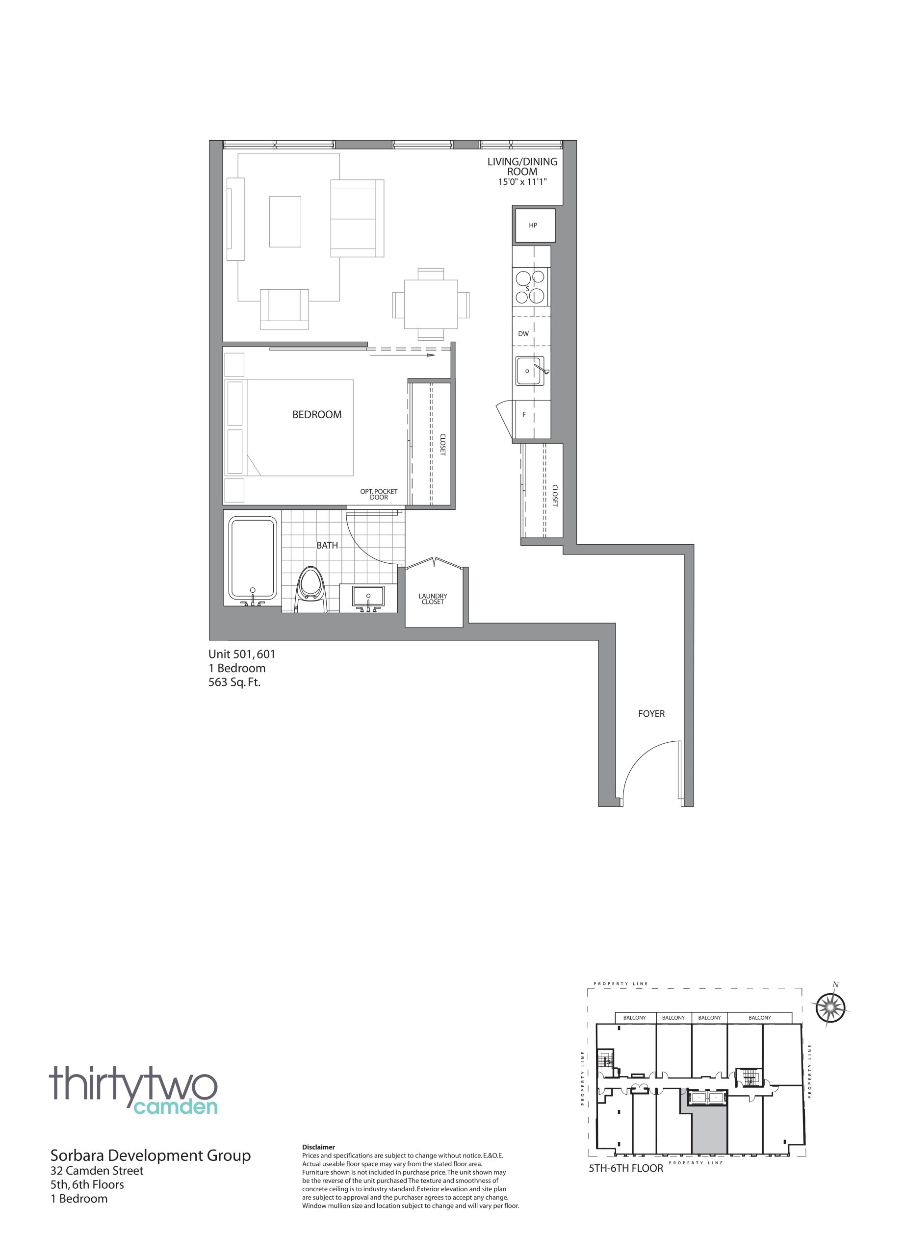 Unit 501, 601 floor plan
