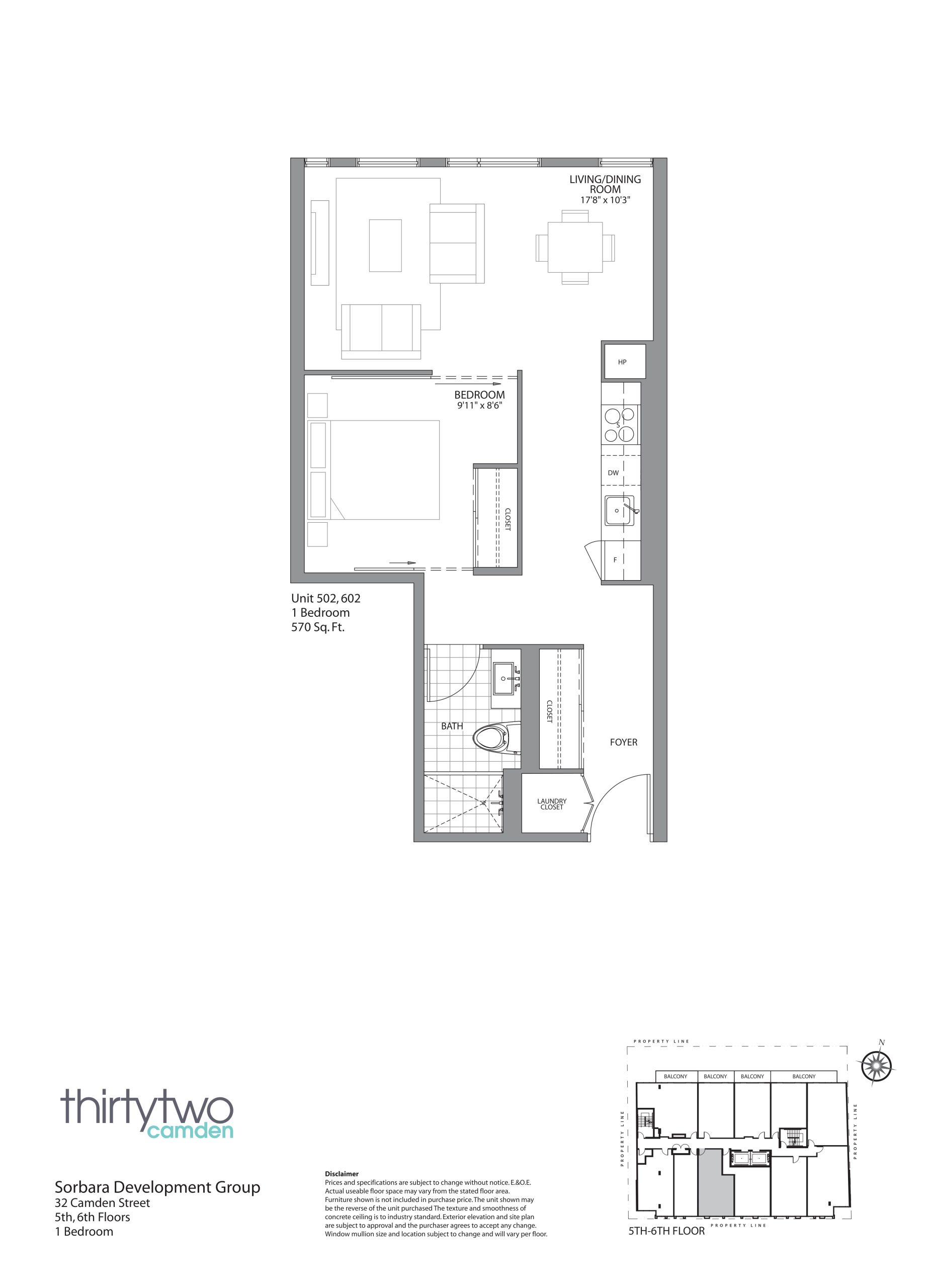 Unit 502, 602 floor plan