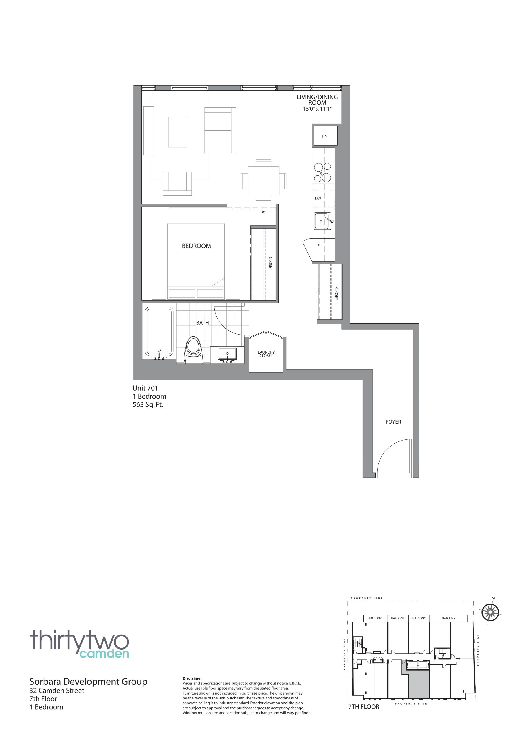 Unit 701 floor plan