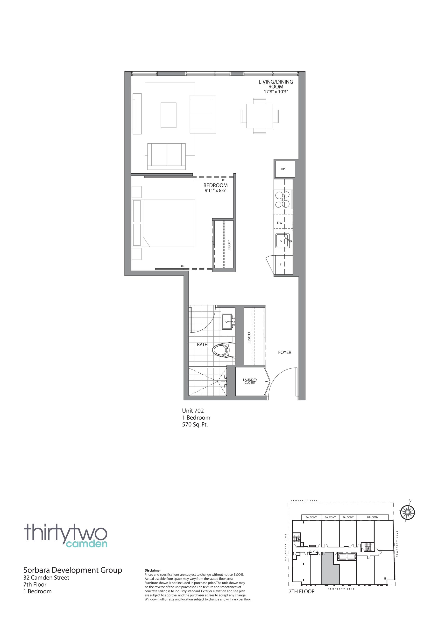 Unit 702 floor plan