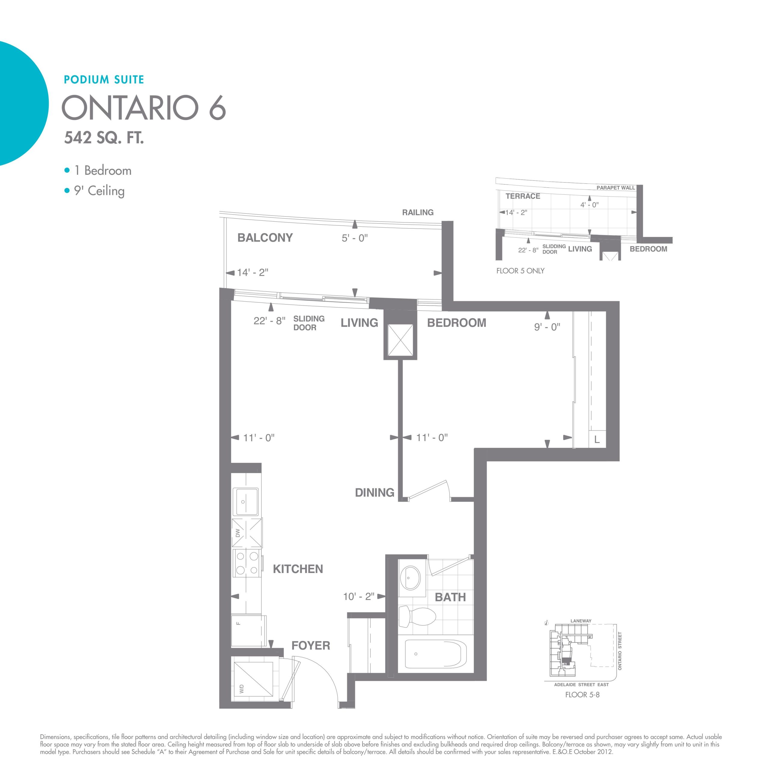 Ontario 6 floor plan