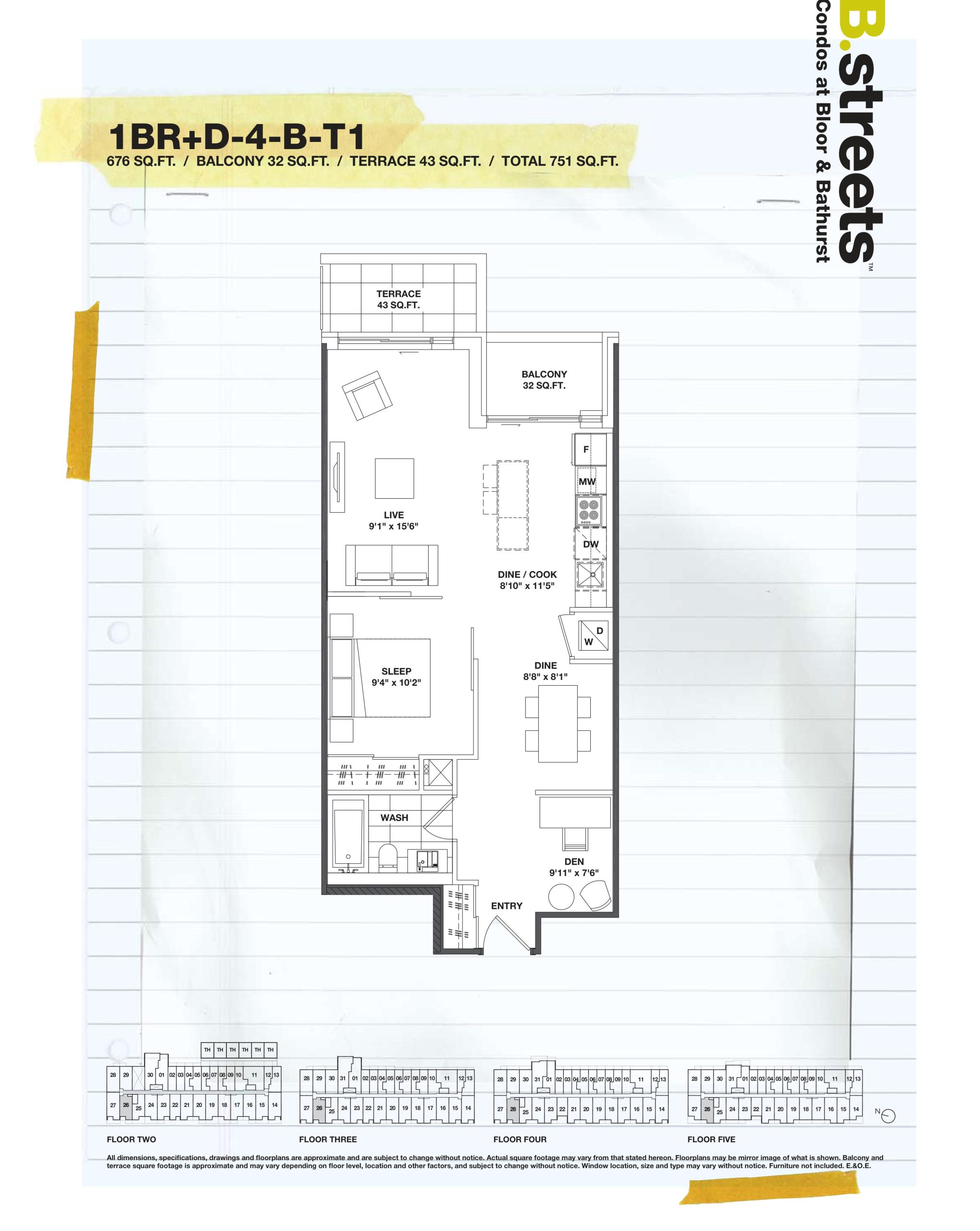 1BR+D-4-B-T1 floor plan