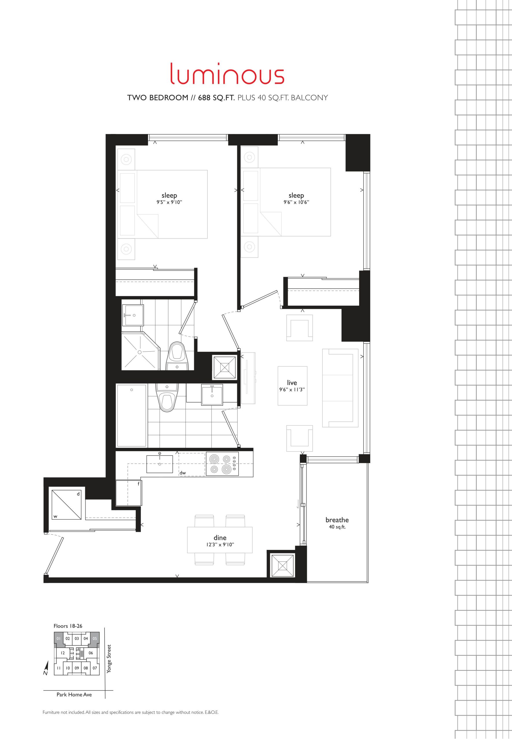 Luminous floor plan
