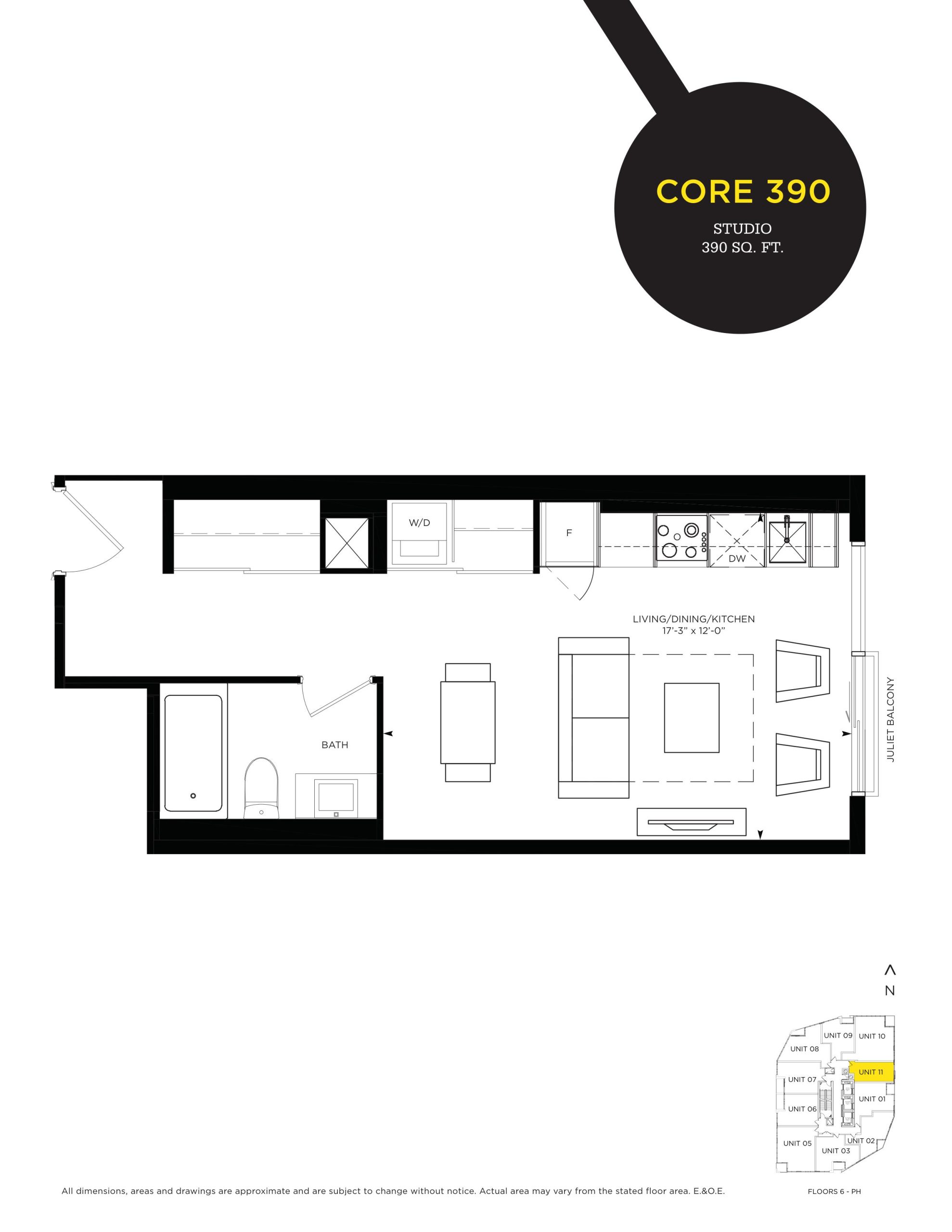 Core 390 floor plan
