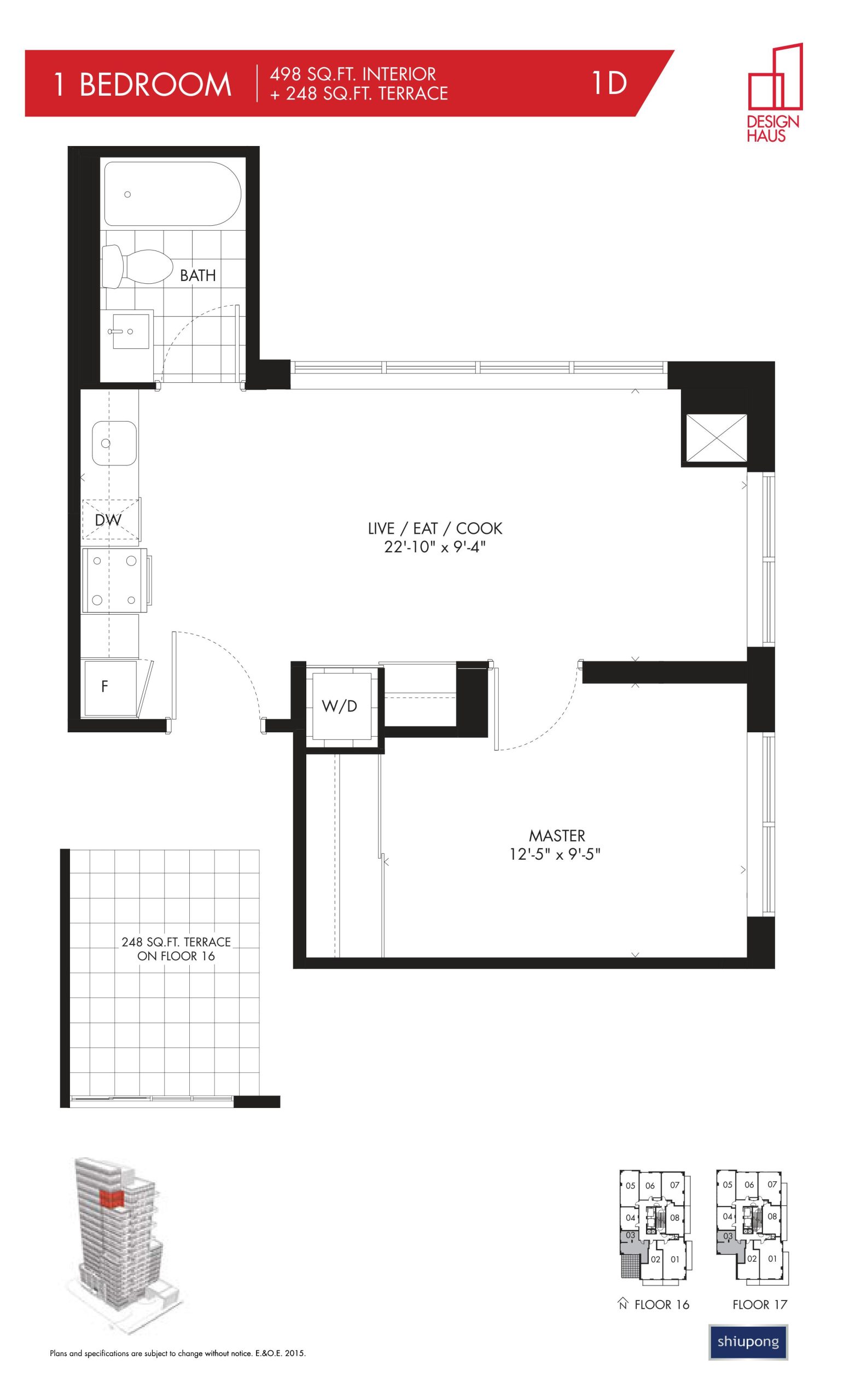 1D floor plan