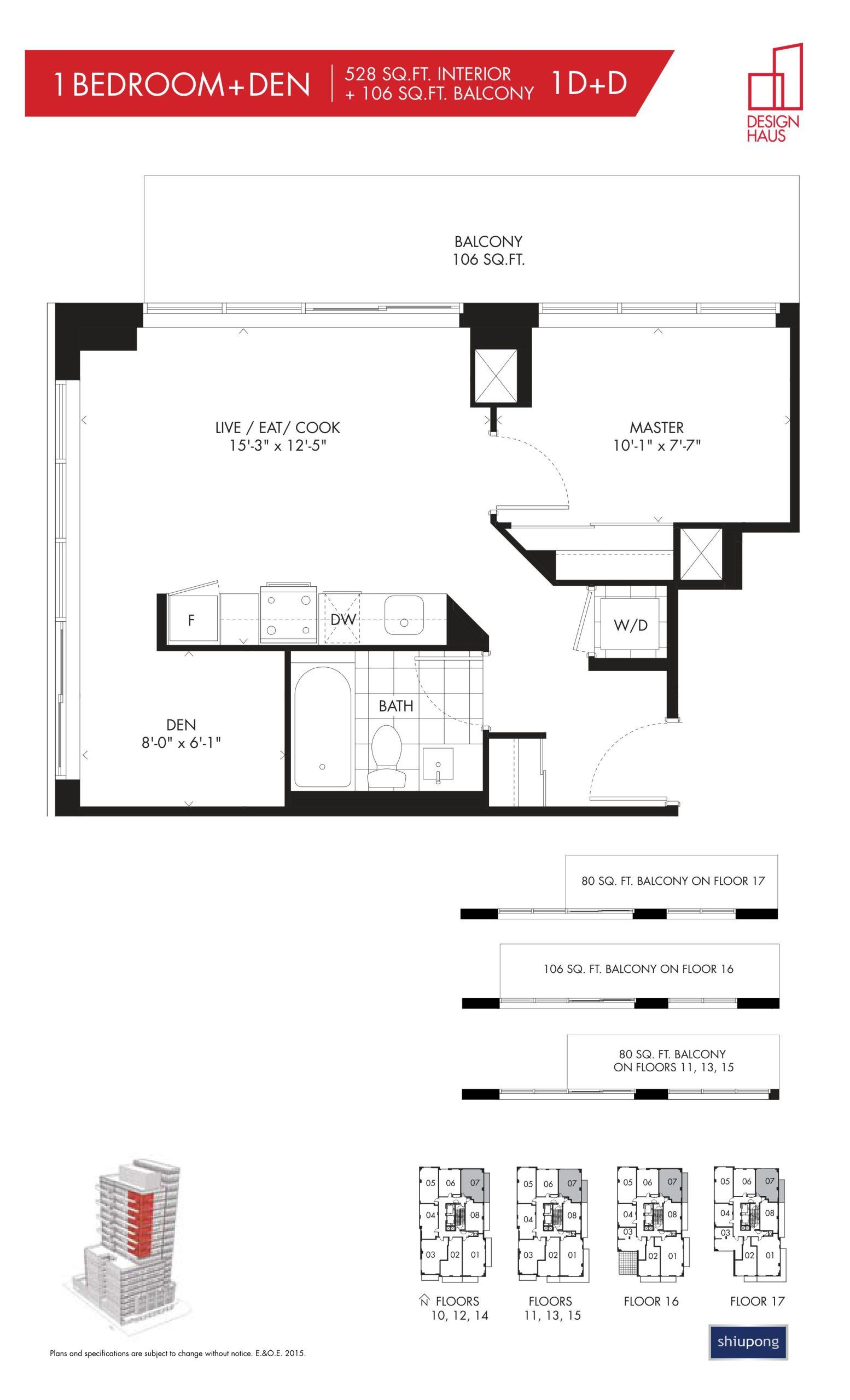 1D+D floor plan