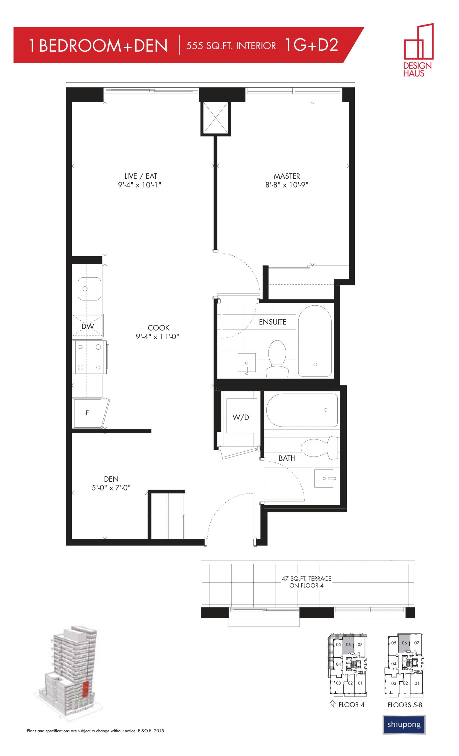 1G+D2 floor plan