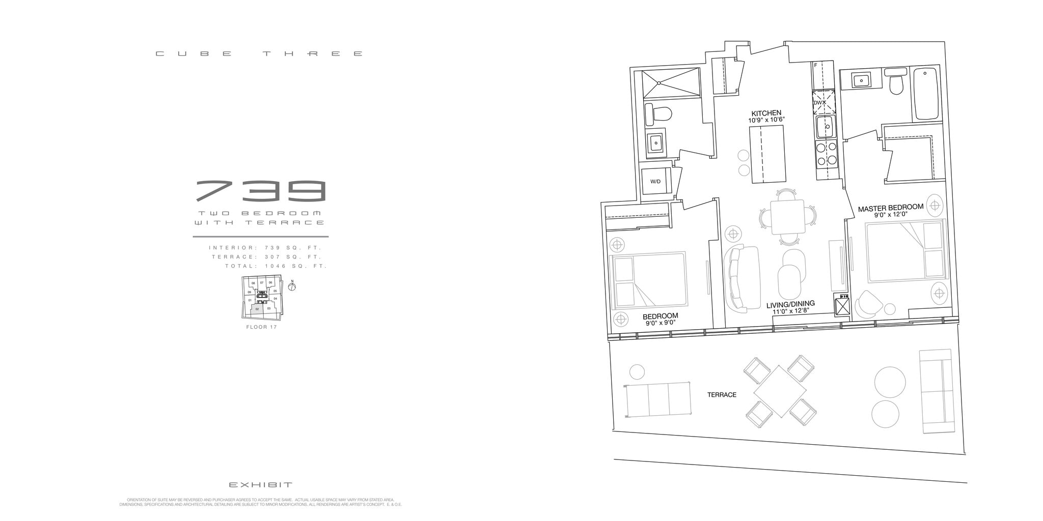 739 (with terrace) floor plan