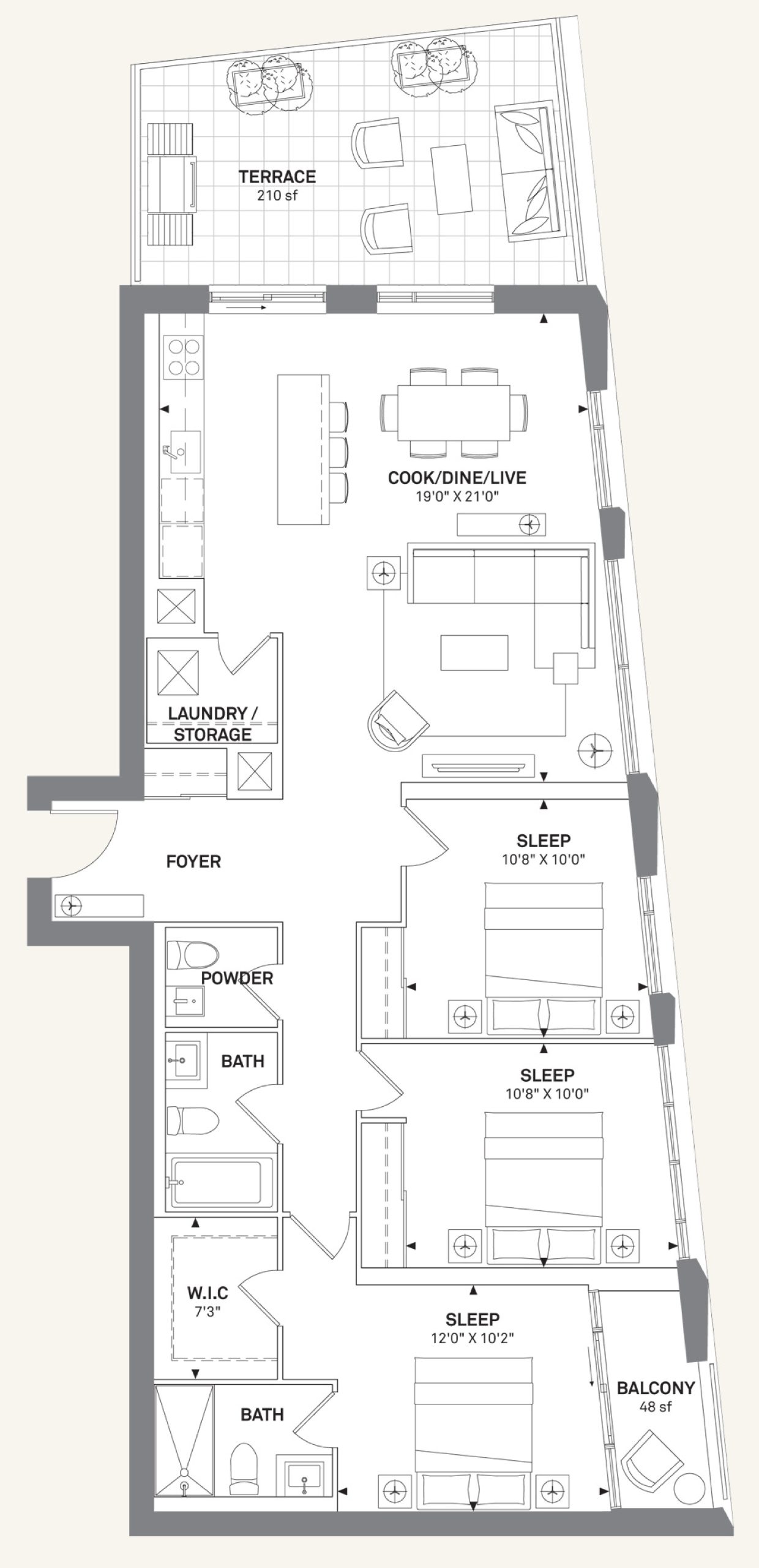 3B-K7 floor plan