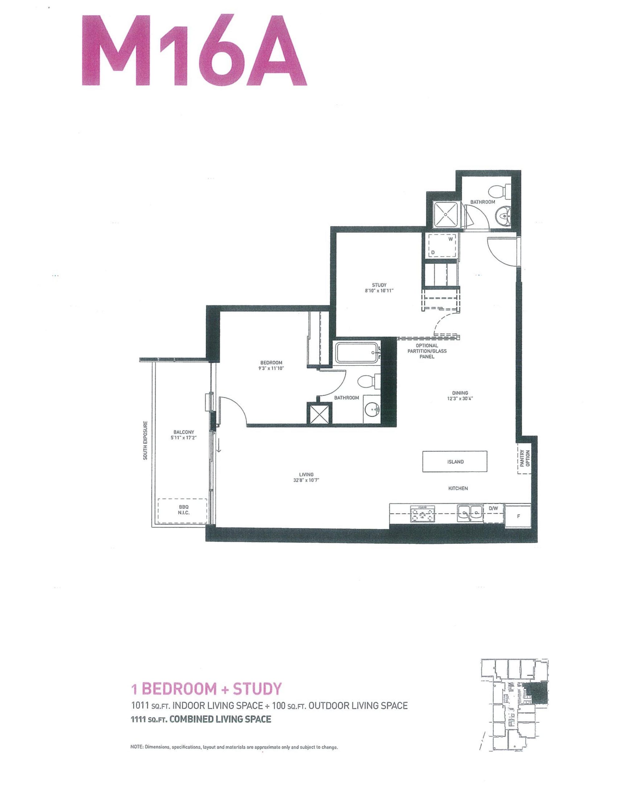 M16A floor plan