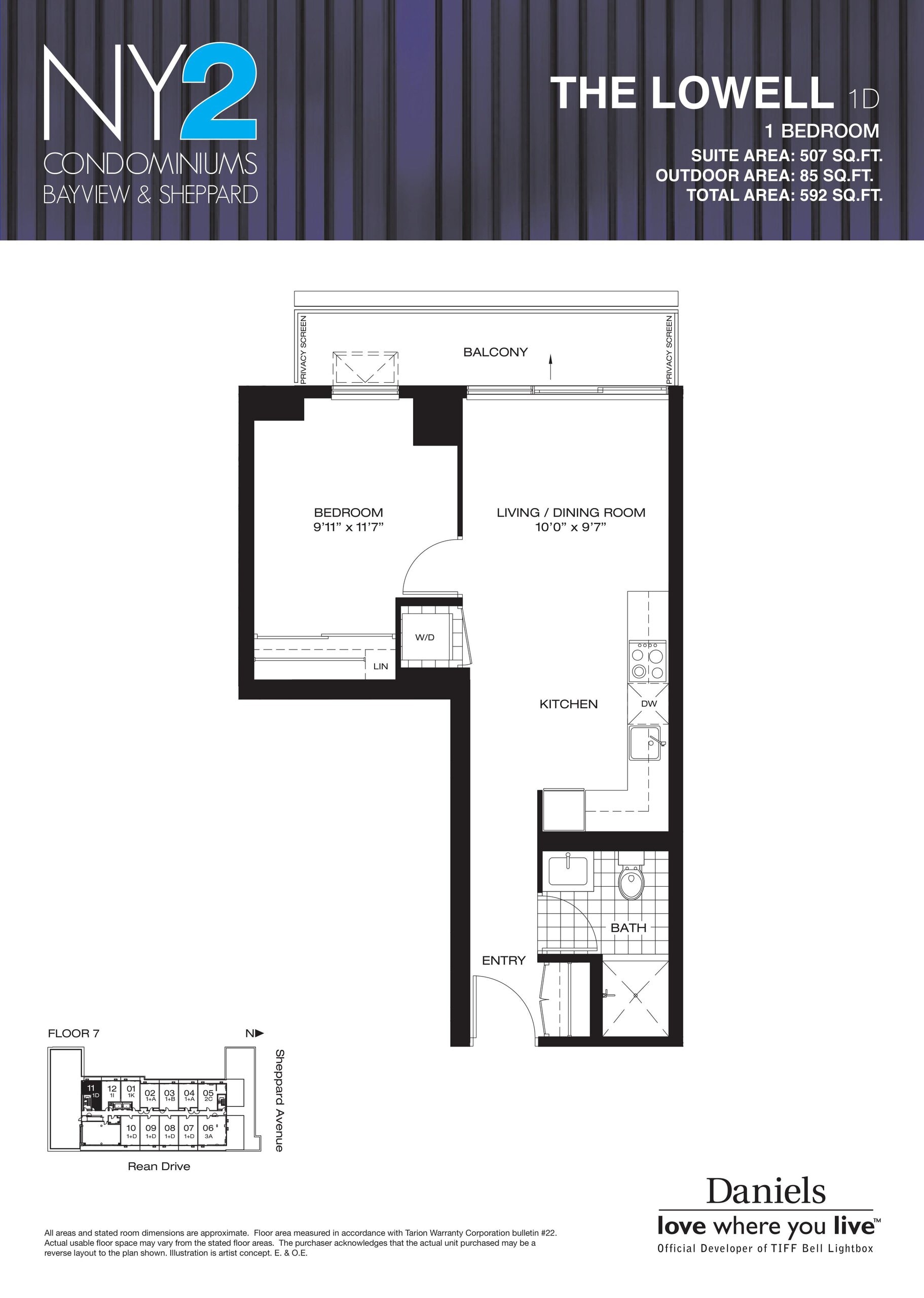 The Lowell floor plan