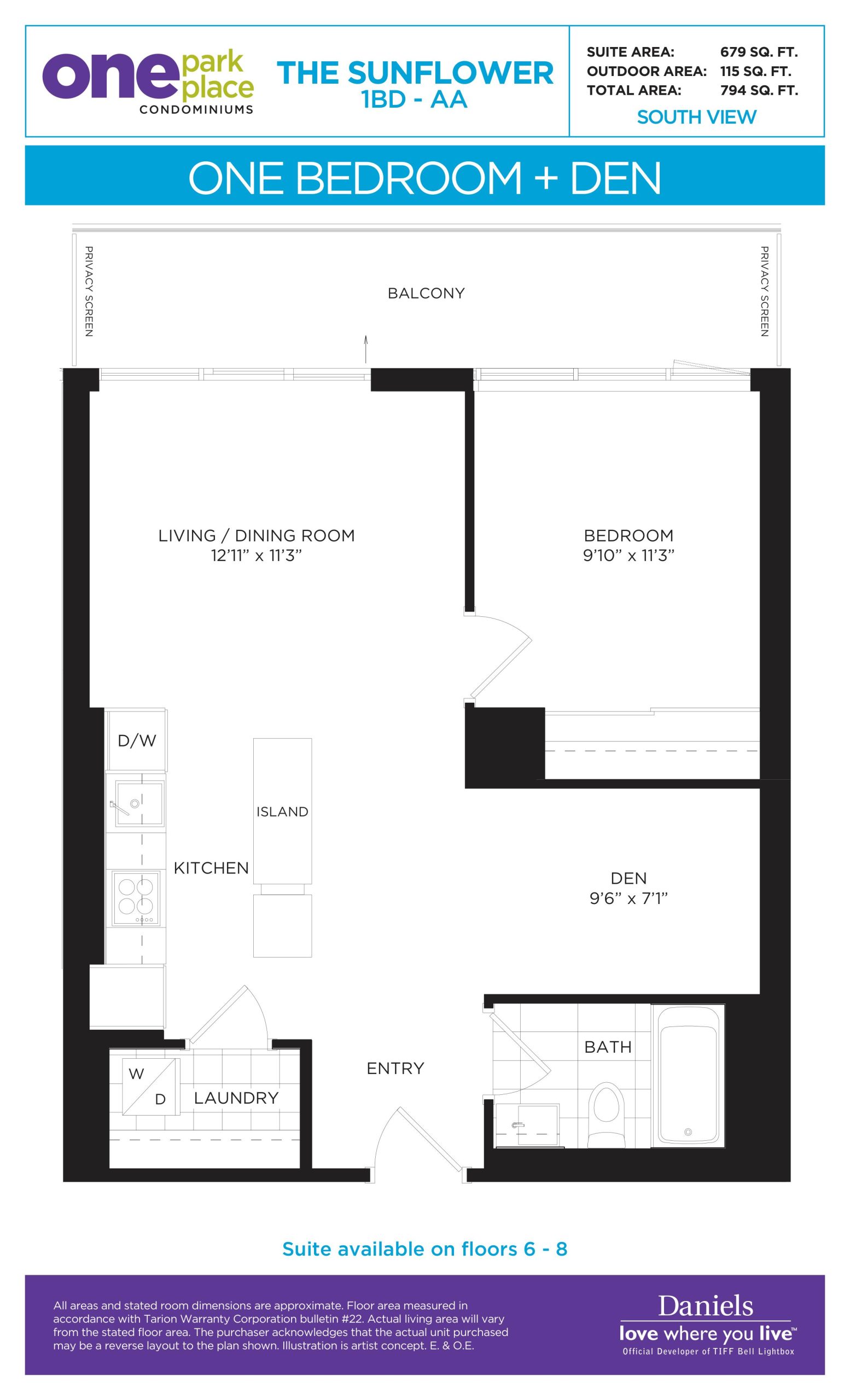 The Sunflower floor plan