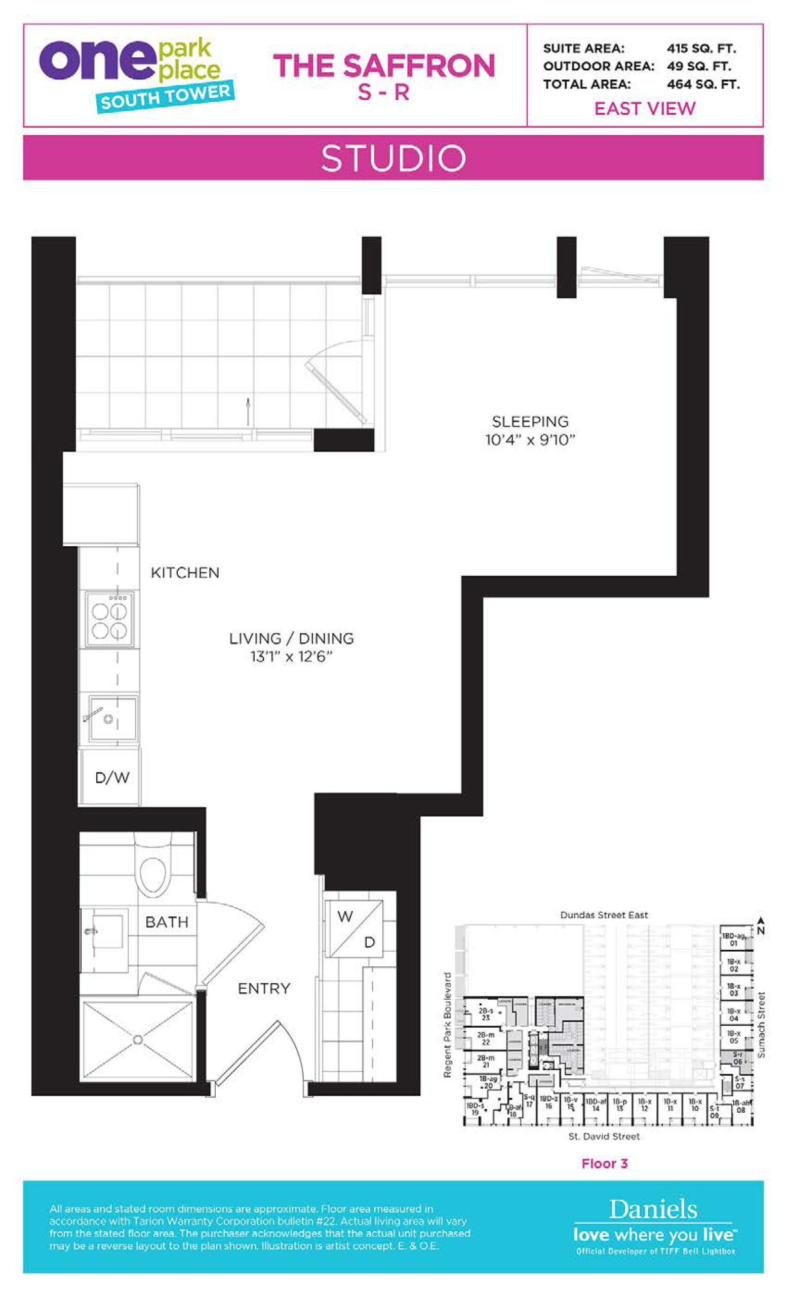 The Saffron floor plan