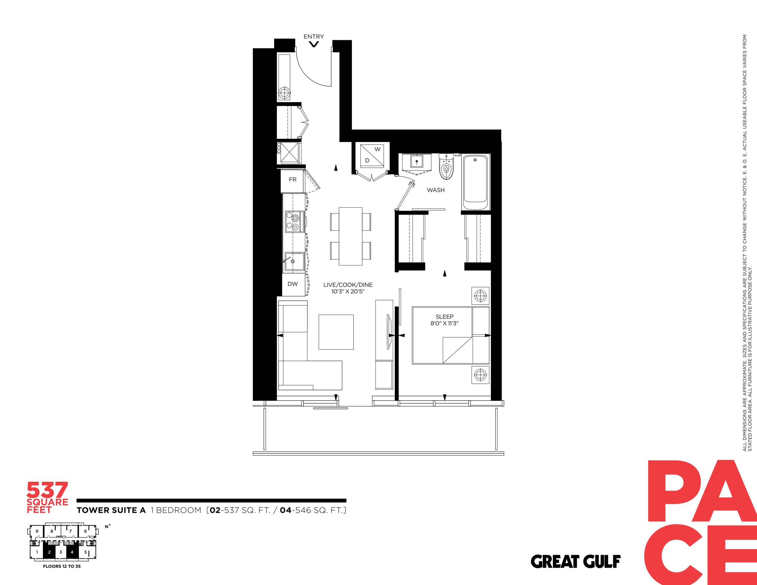 Tower Suite A floor plan