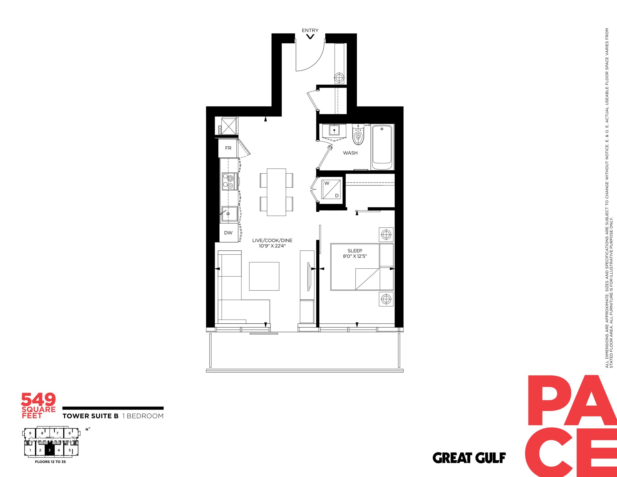 Tower Suite B floor plan