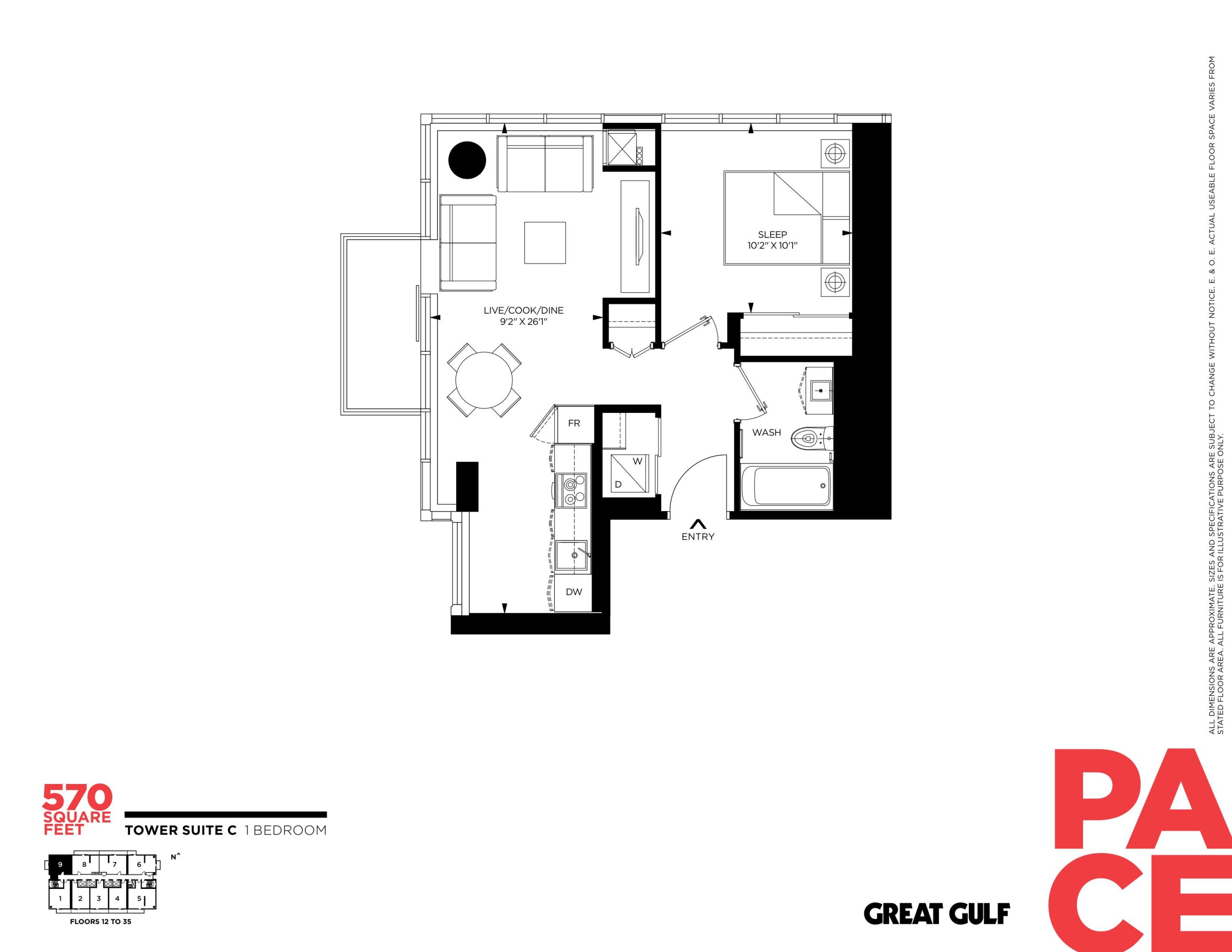 Tower Suite C floor plan