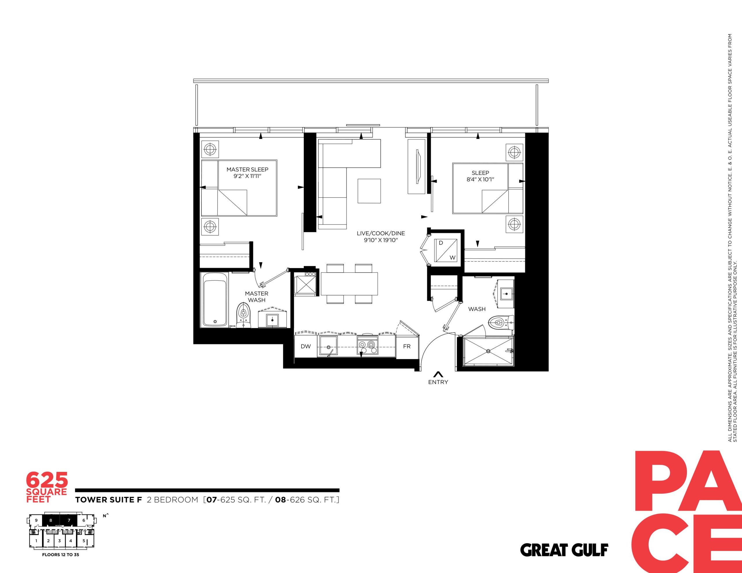 Tower Suite F floor plan