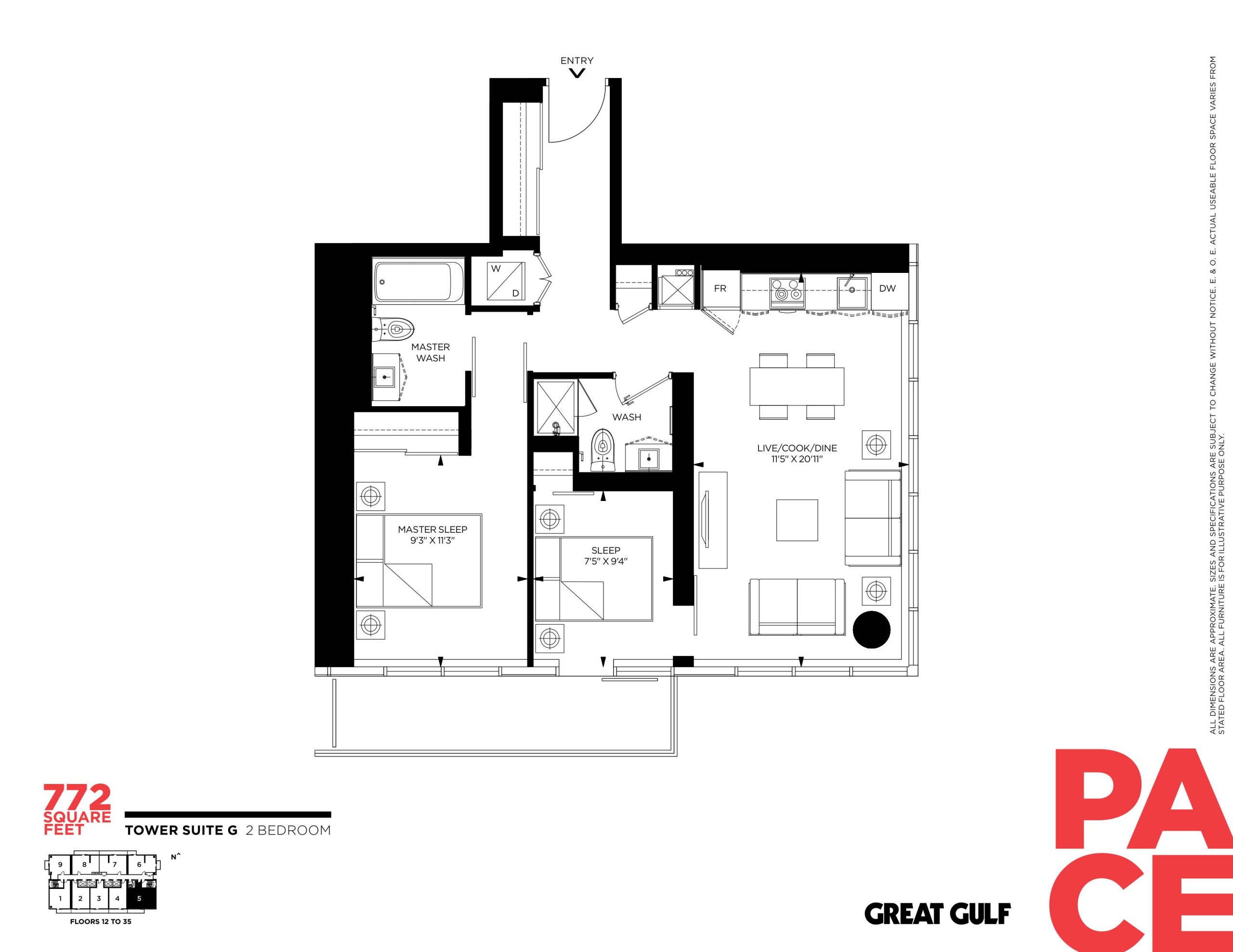 Tower Suite G floor plan